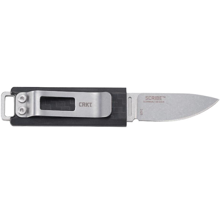 Crkt Scribe 1.74 Fixed Blade Knife Black Grn Handle