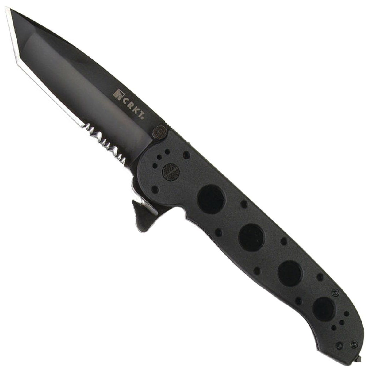 Crkt M16-14ZLEK Tanto Flipper Knife 3.75 Black Serrated
