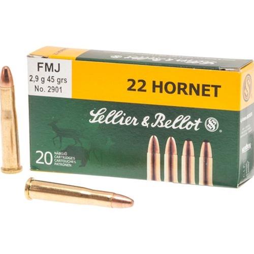 Sellier & Bellot 22 Hornet 45GR Fmj 20 Rd.