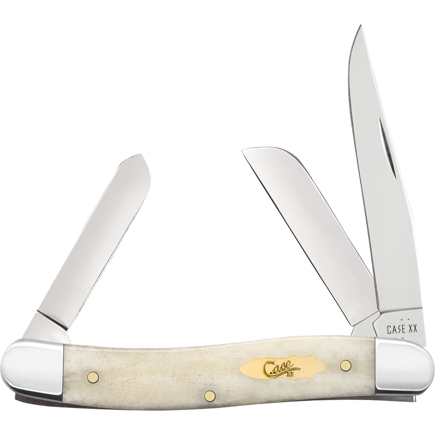 Case 11021 Smooth Natural Bone Medium Stockman Knife