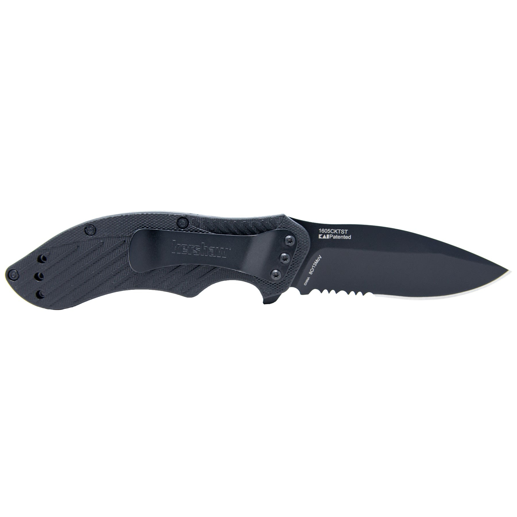 Kershaw Clash Assisted Flipper Knife 3.1 Black Serrated