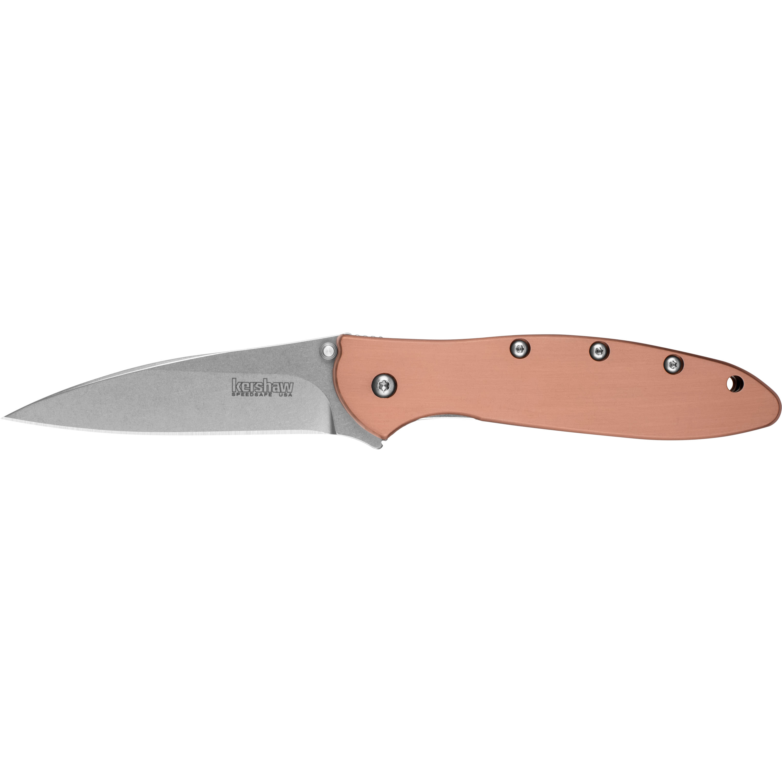 Kershaw Copper Leek Assisted Opening Knife 3 Stonewash