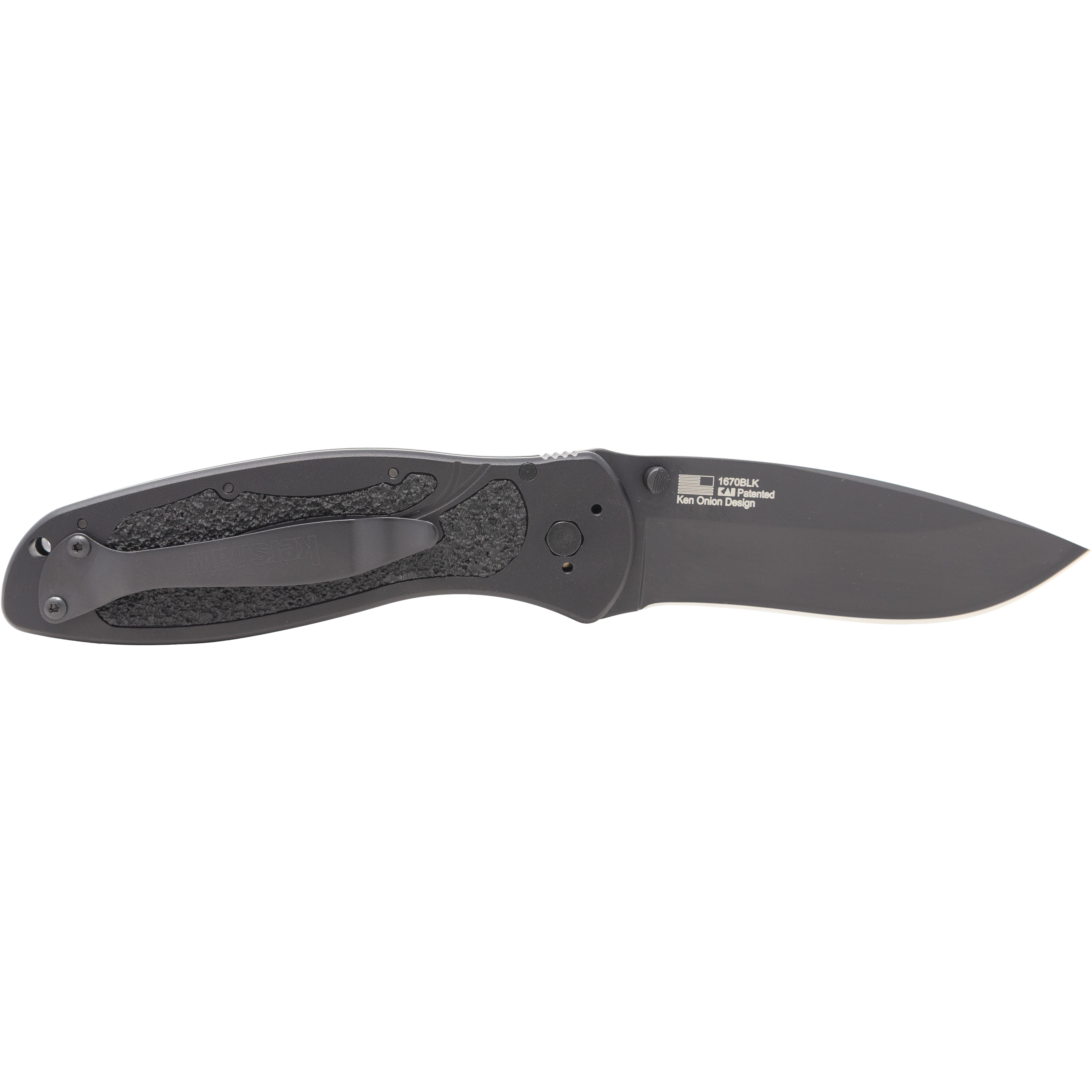 Kershaw Ken Onion Blur Assisted Folding Knife 3.4 Black Plain Edge