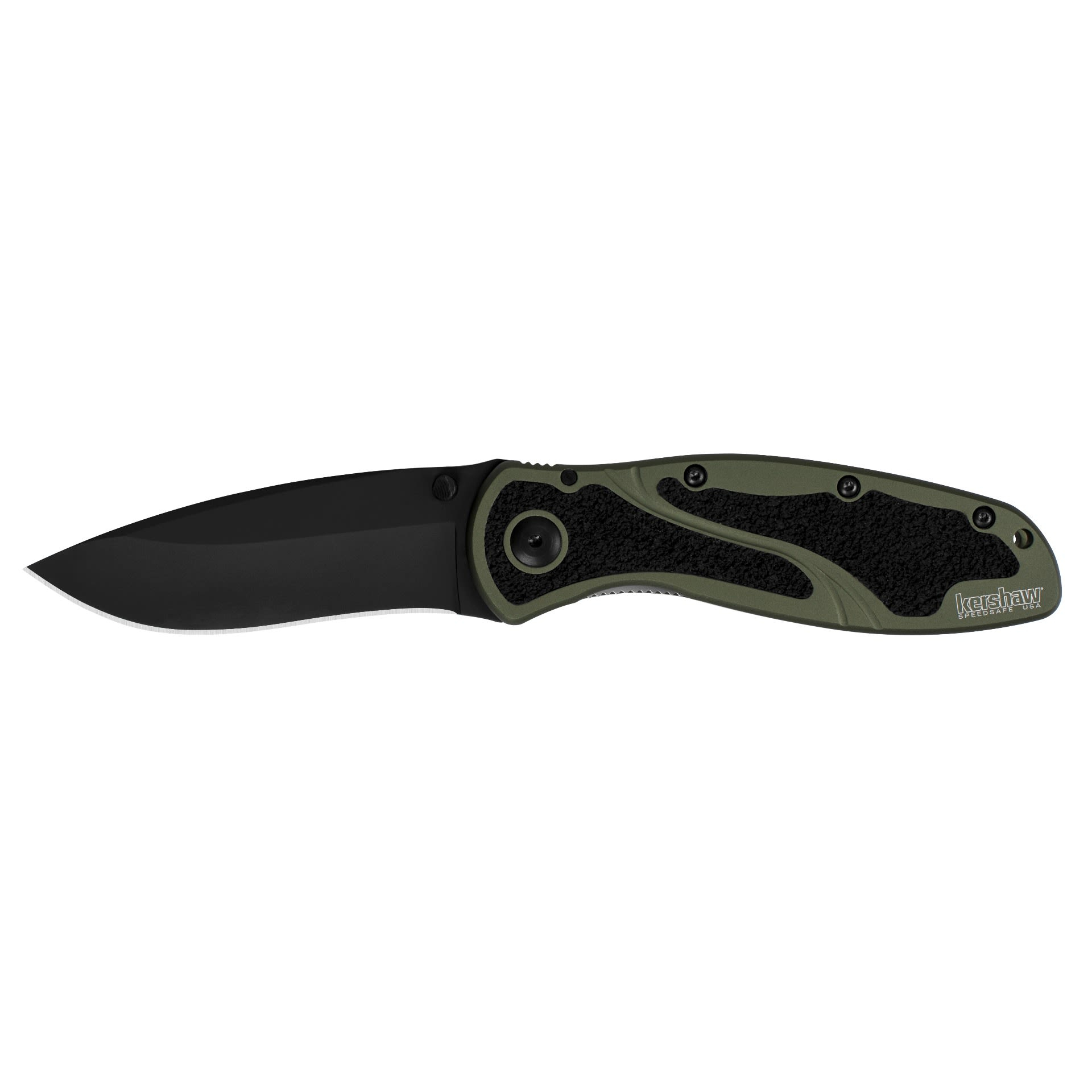 Kershaw Blur Assisted Opening Knife Olive 3.375 Black