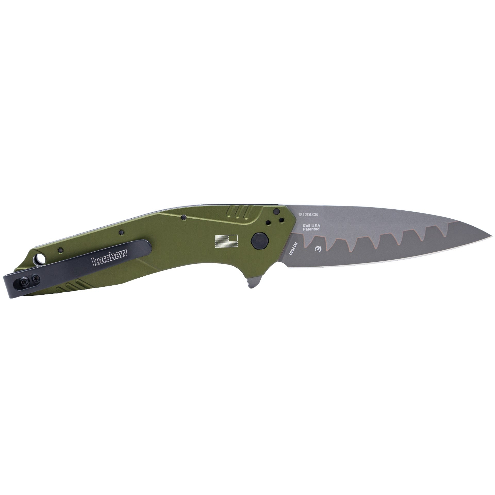 Kershaw Dividend Assisted Opening Knife Olive 3 Composite