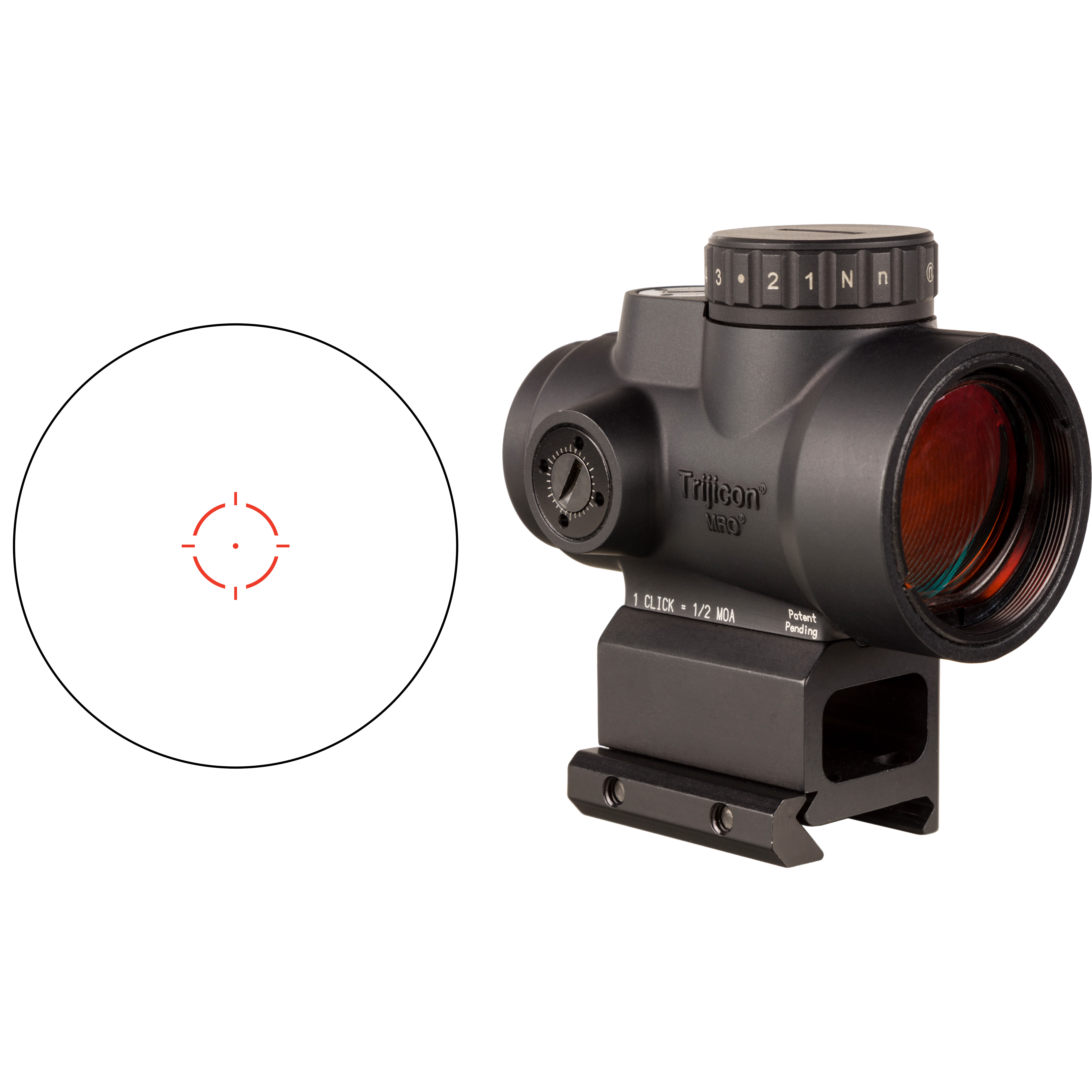 Trijicon Mro Hd 1X25 Red Dot Sight With 68 Moa Circle and 2.0 Moa Dot
