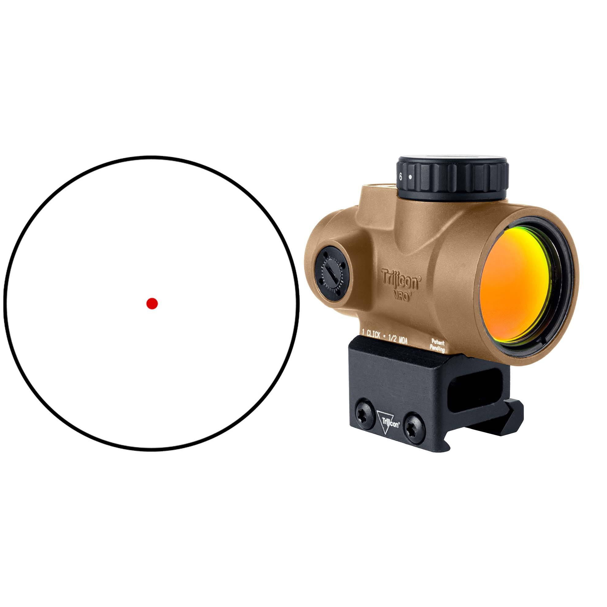 Trijicon Mro Sd 1X25 Red Dot Coyote Brown