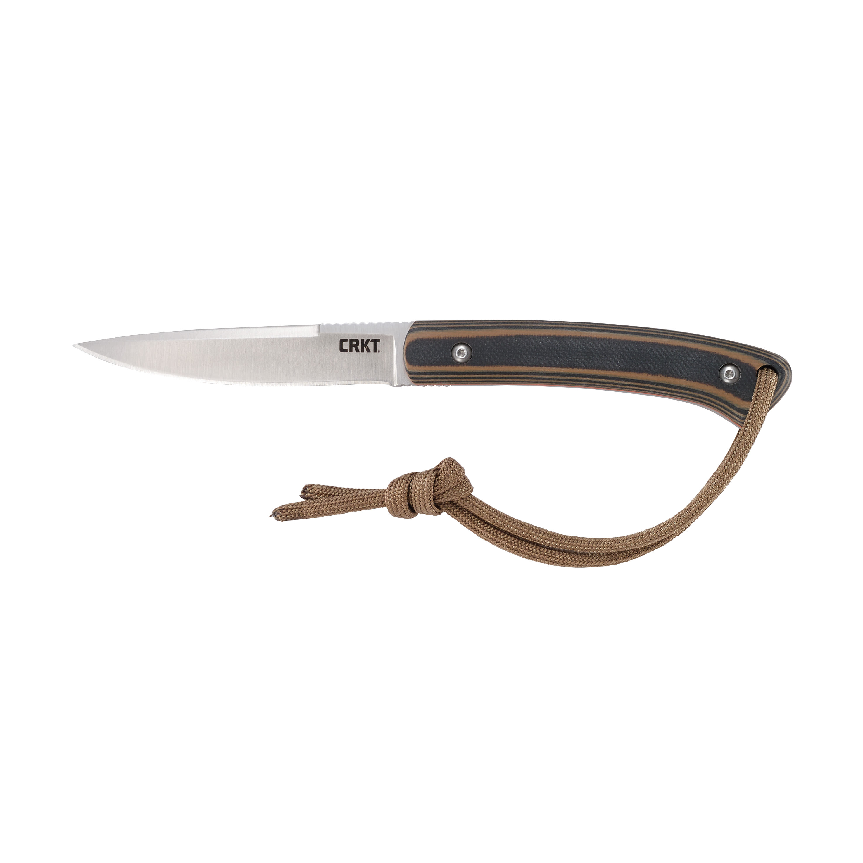 Crkt Biwa 3.02 Fixed Blade Knife - Brown/black G10 Handle