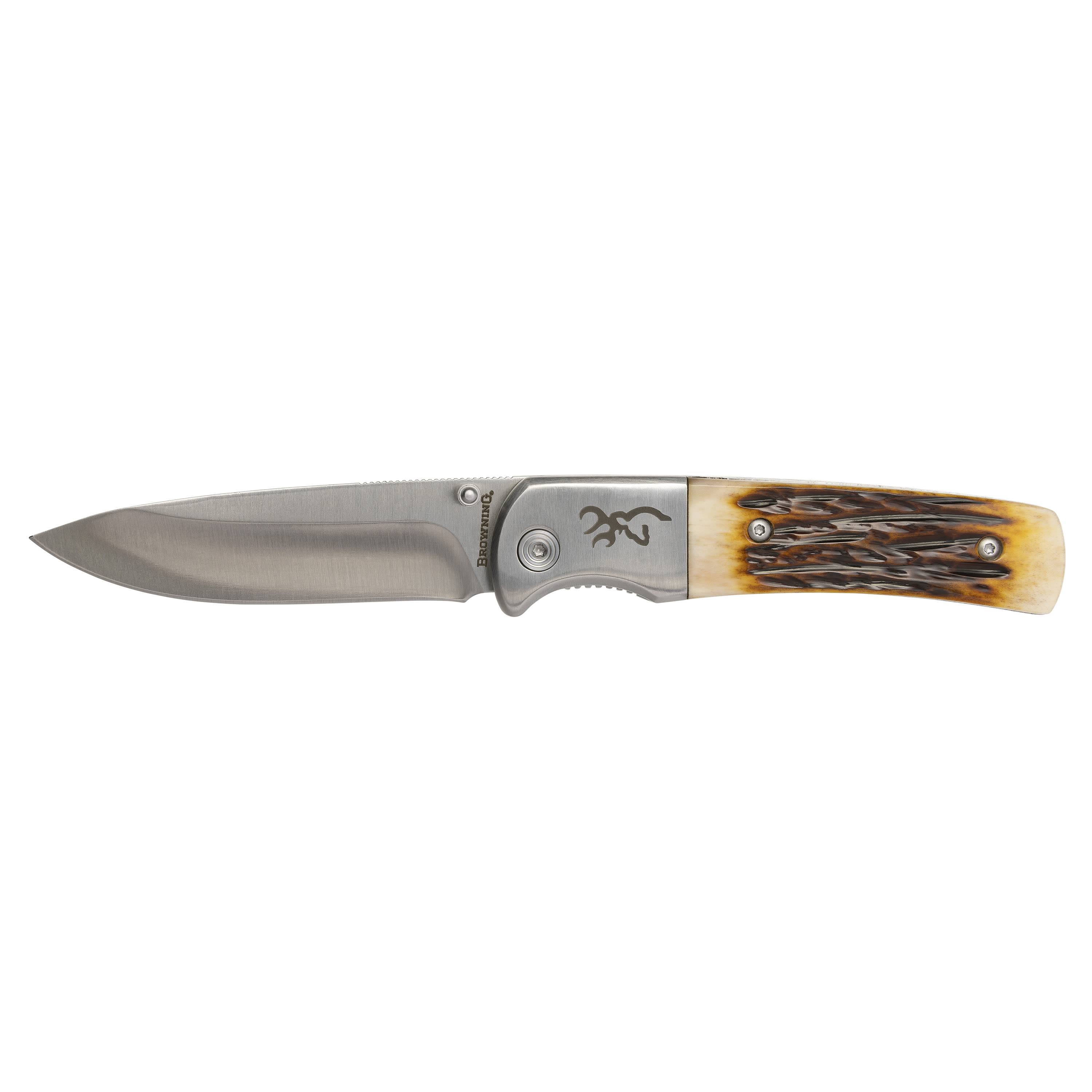 Browning Buckmark Hunter Folding Knife With Jigged Bone Handle