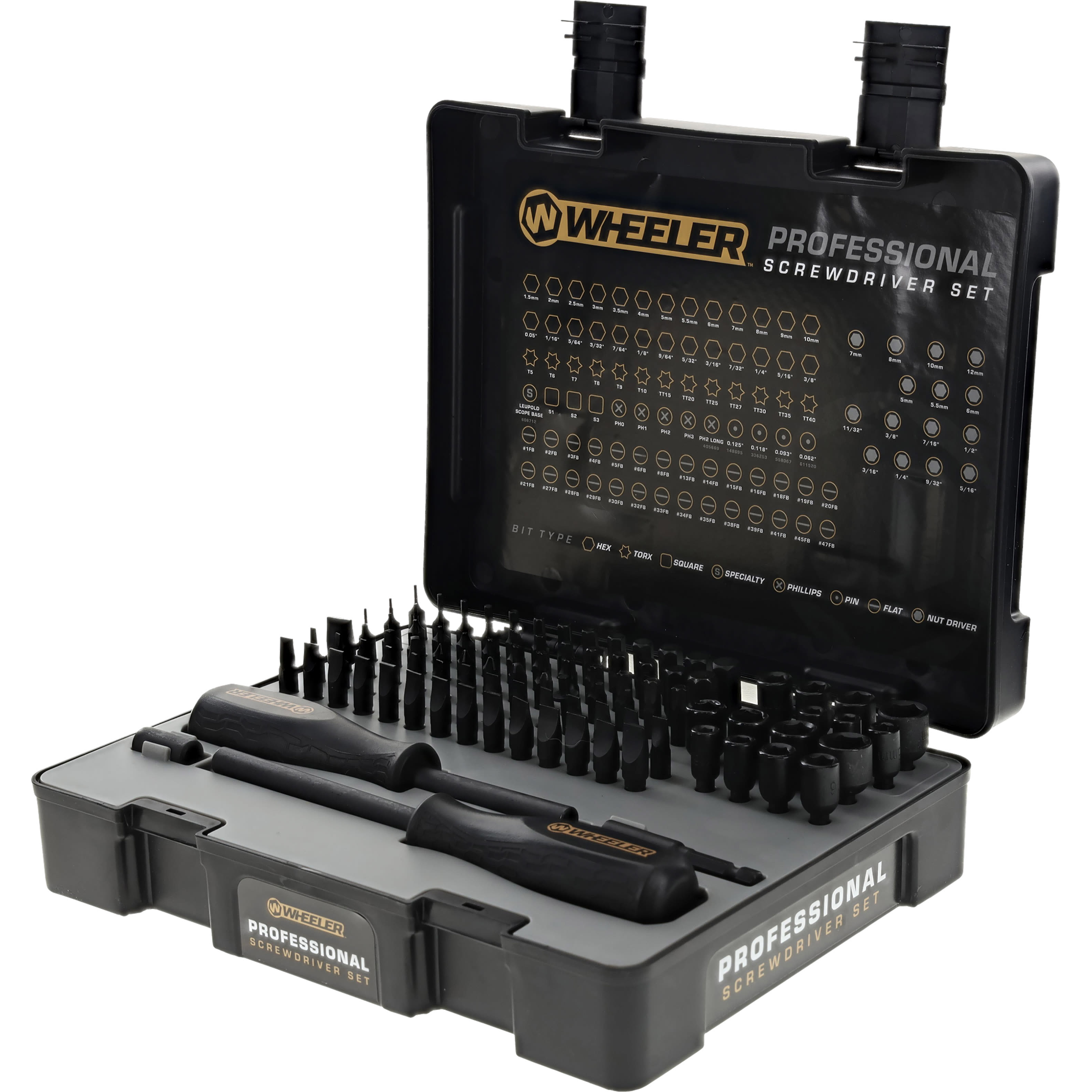 Wheeler 100PC Professional Screwdriver Set - Black