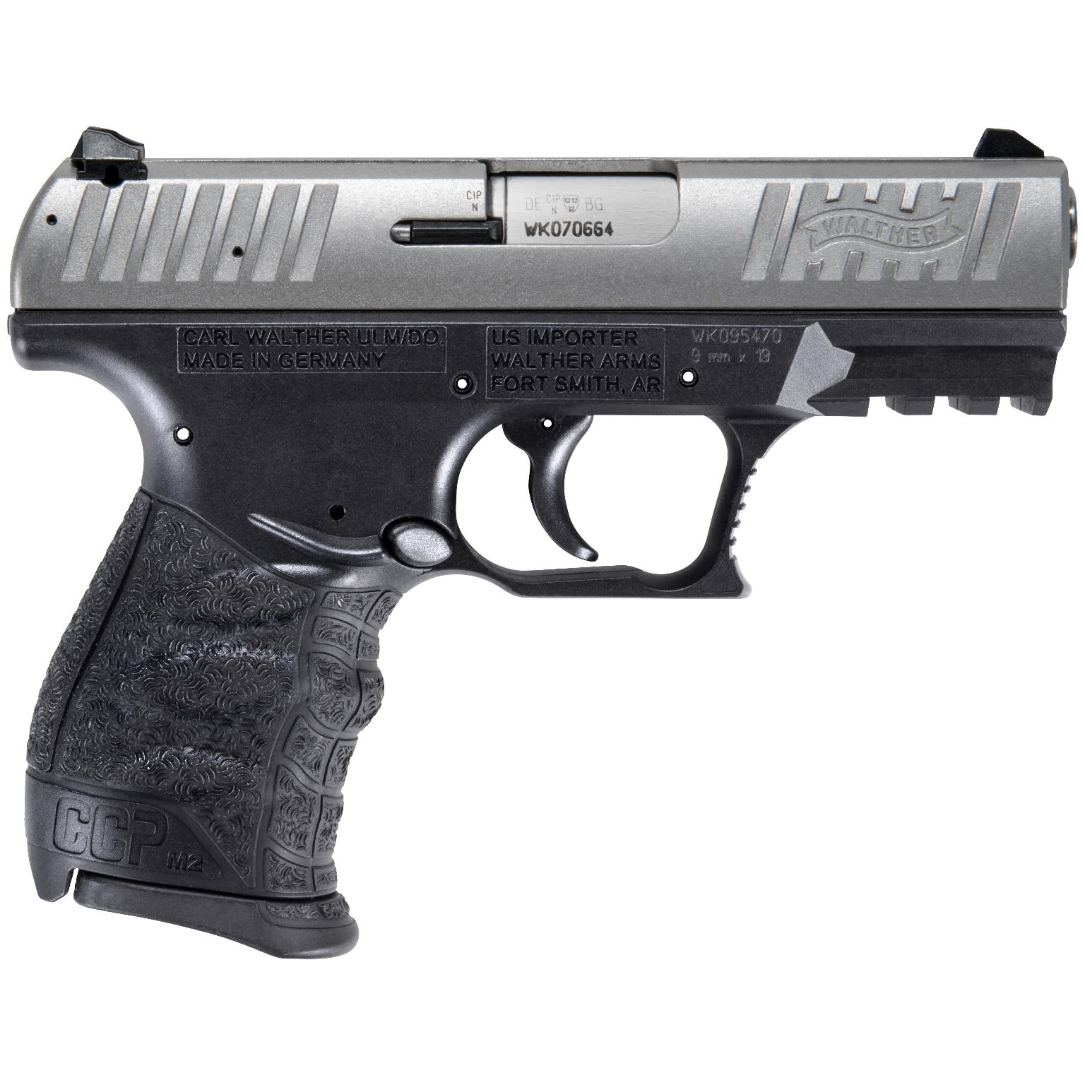 Walther Ccp M2 9MM 8+1 Poly Frame Stainless Slide