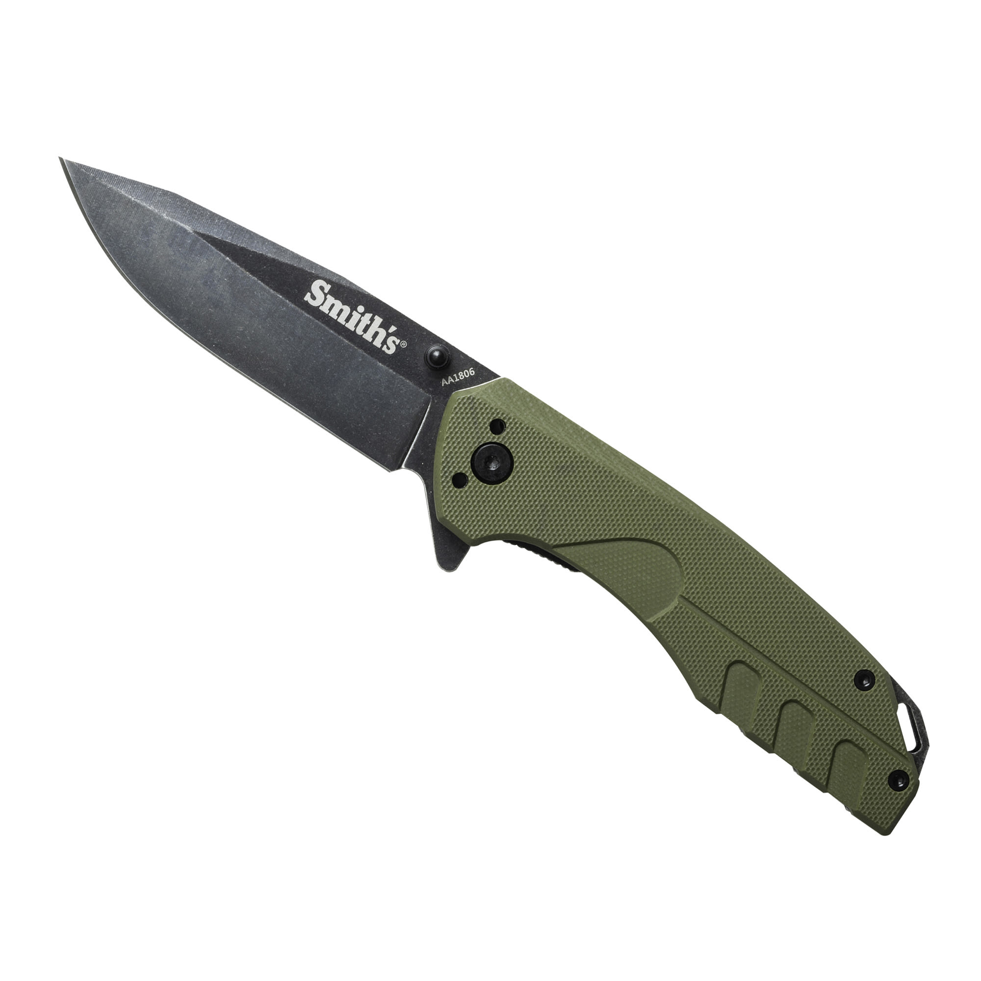 Smiths Battleplan Green 3.35 Drop Point Folding Knife