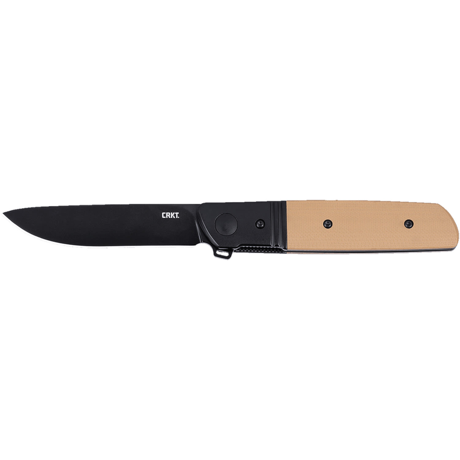 Crkt Bamboozled 3.3 Plain Edge Assisted Black/brown D2