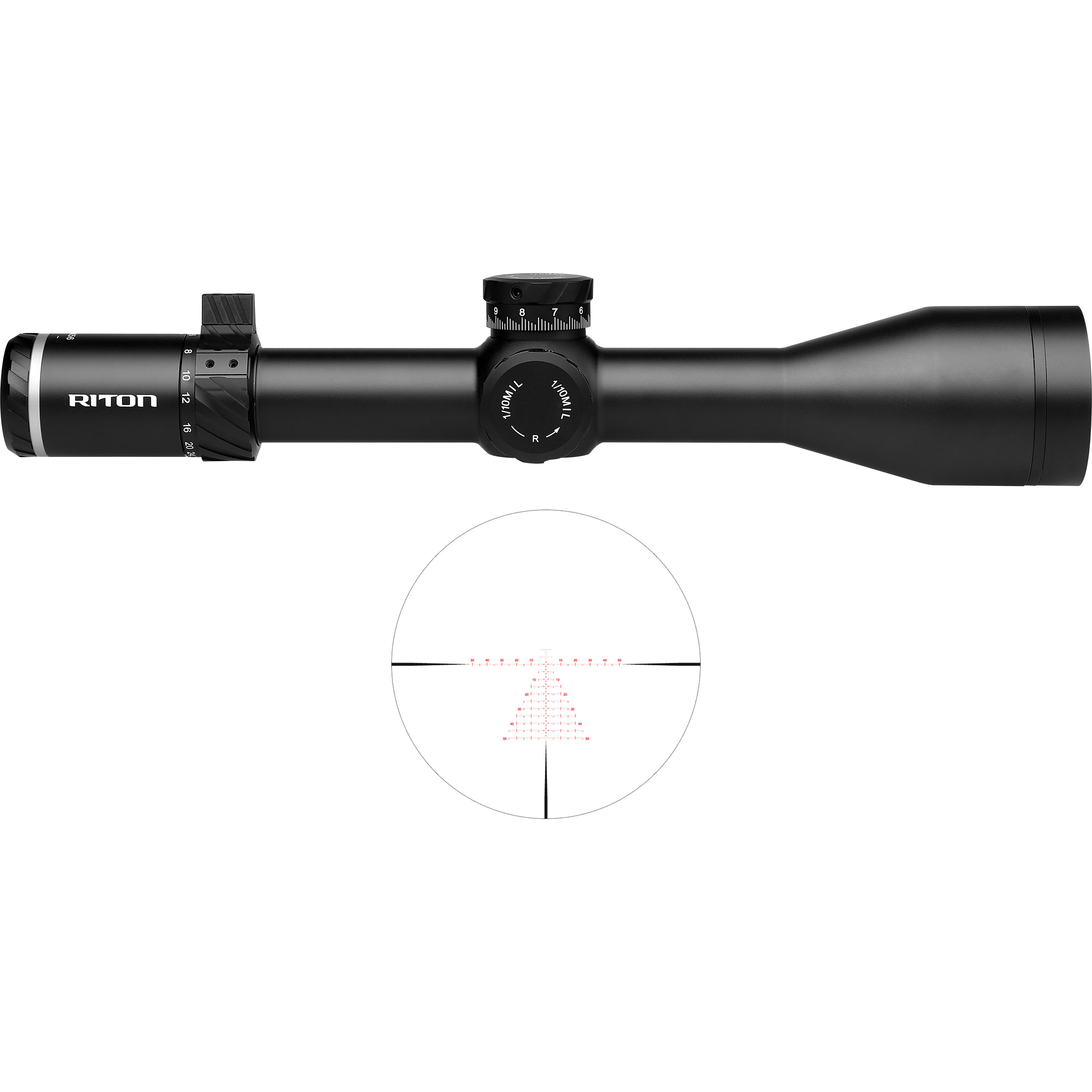 Riton 5 Conquer 4-28X56 Illuminated Moa Reticle Scope Ffp 34MM
