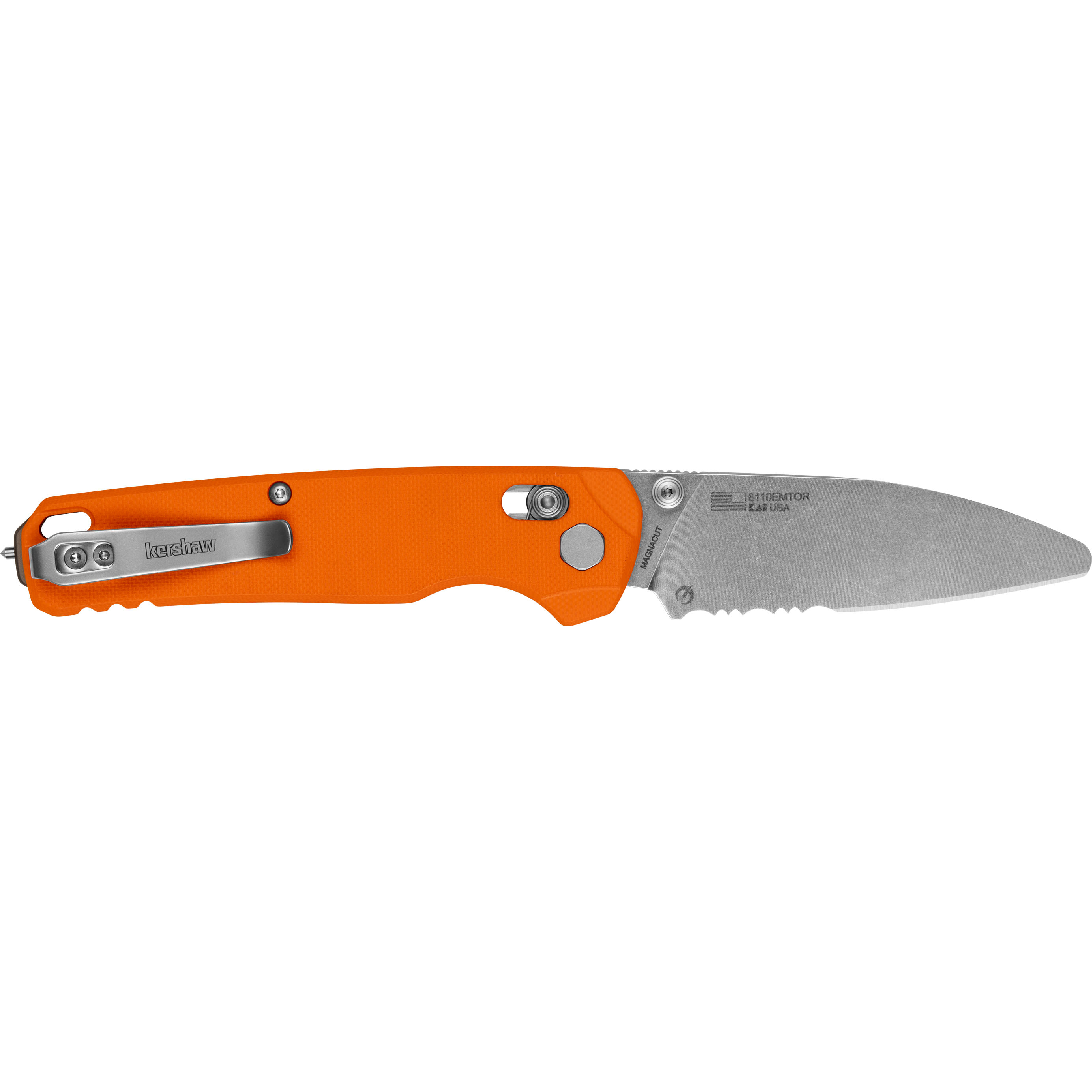 Kershaw Bel Air Xl Emt Folding Knife 3.25 Orange - Image 2