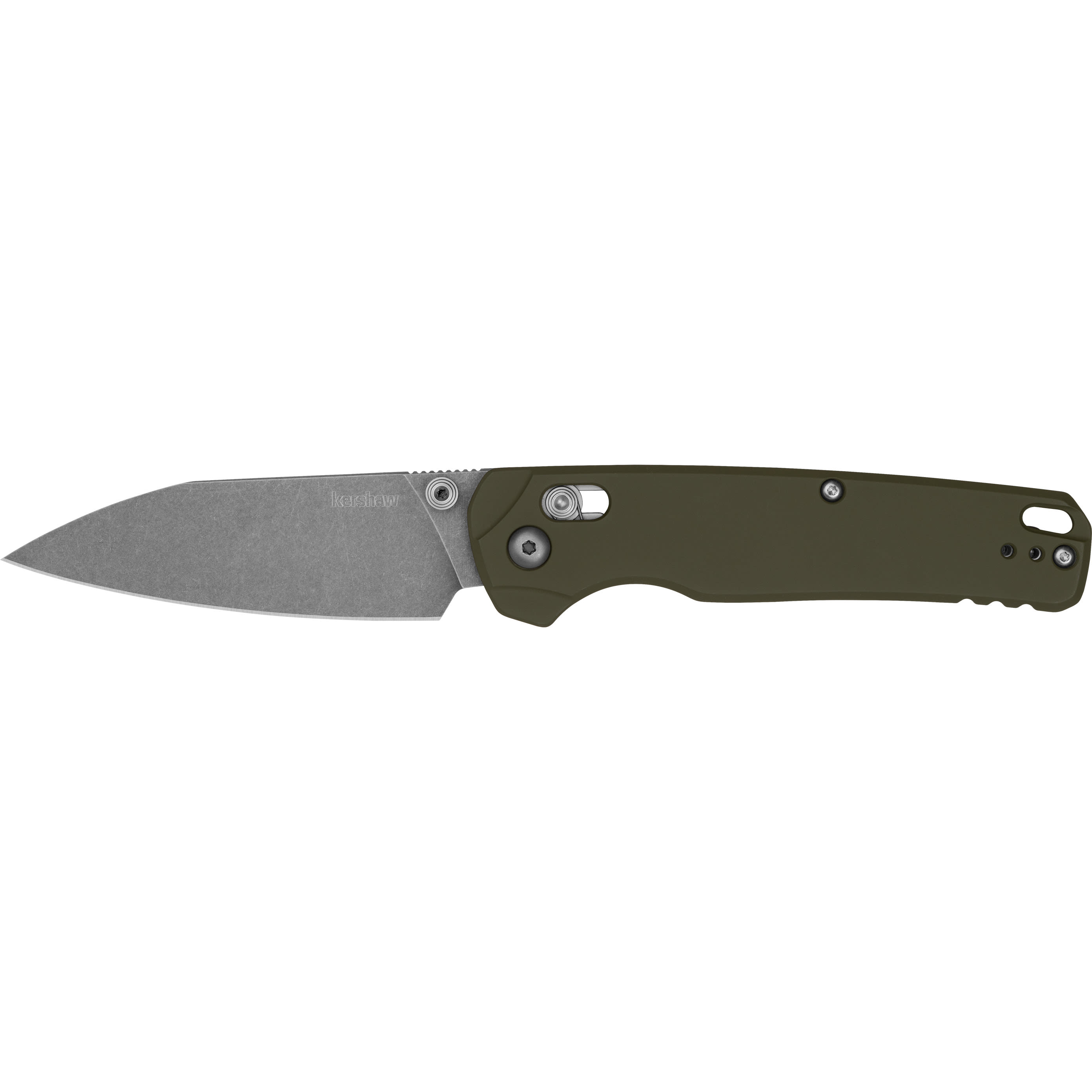 Kershaw Bel Air Xl Folding Knife 3.4 Silver Olive Drab Green