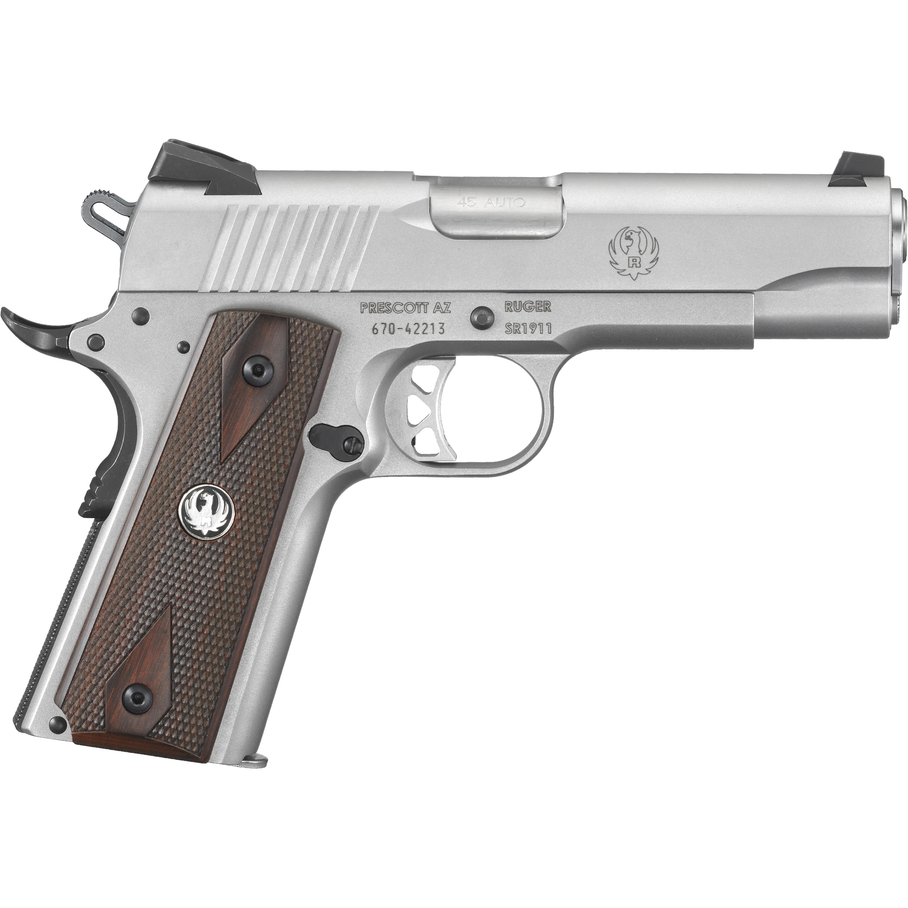 Ruger SR1911 45 Acp 4.25 7+1 Stainless Steel Pistol