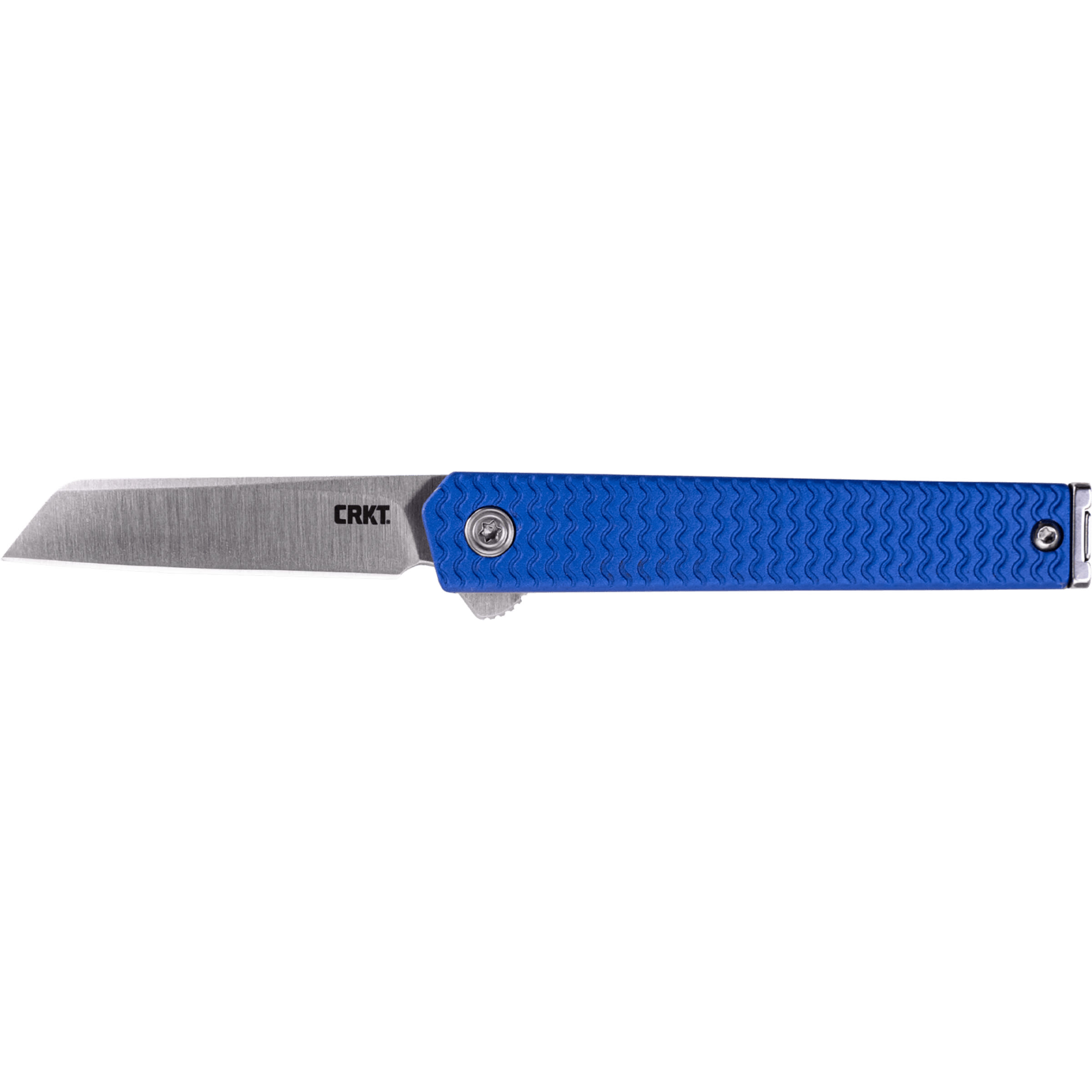 Crkt Ceo Microflipper 2.21 Blue Sheepsfoot Folding Knife