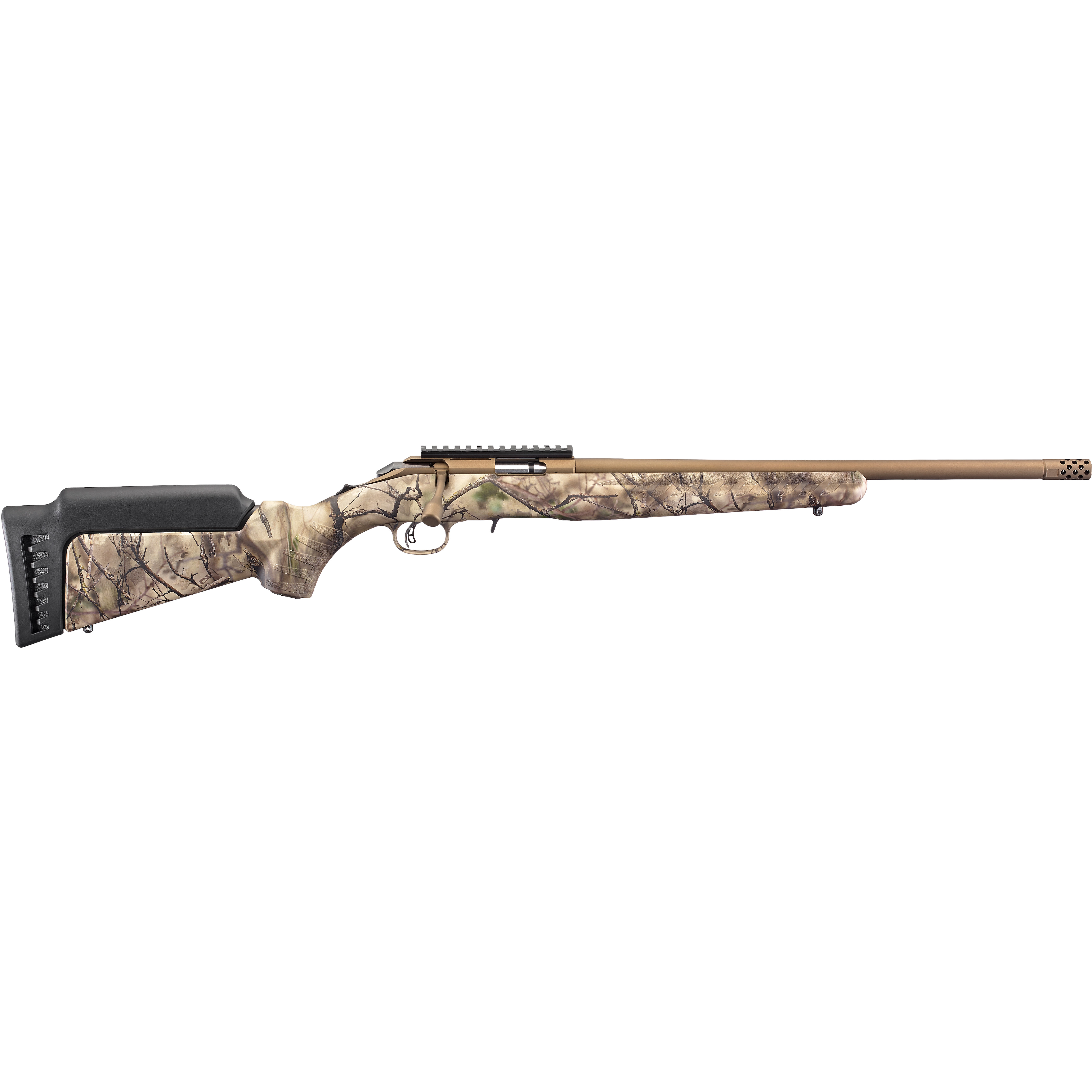 Ruger American Rimfire 22 Wmr 9+1 18 Bronze Cerakote Go Wild Camo