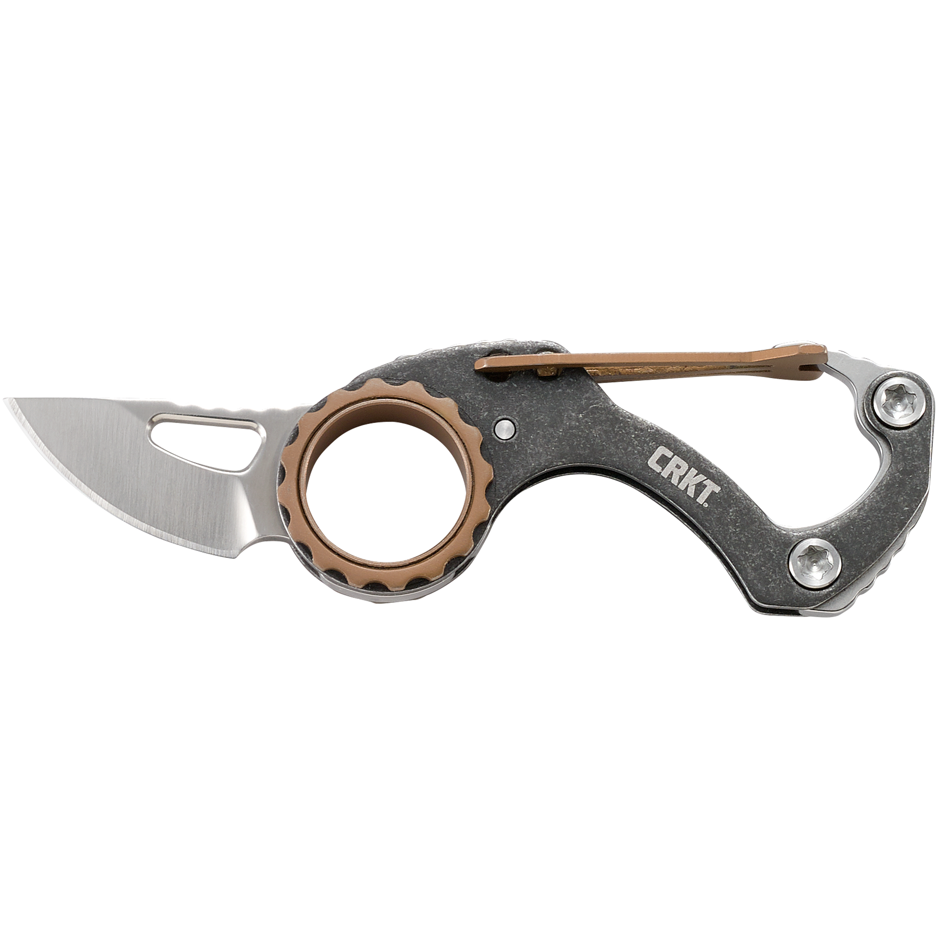 Crkt Compano Carabiner Folding Knife Silver