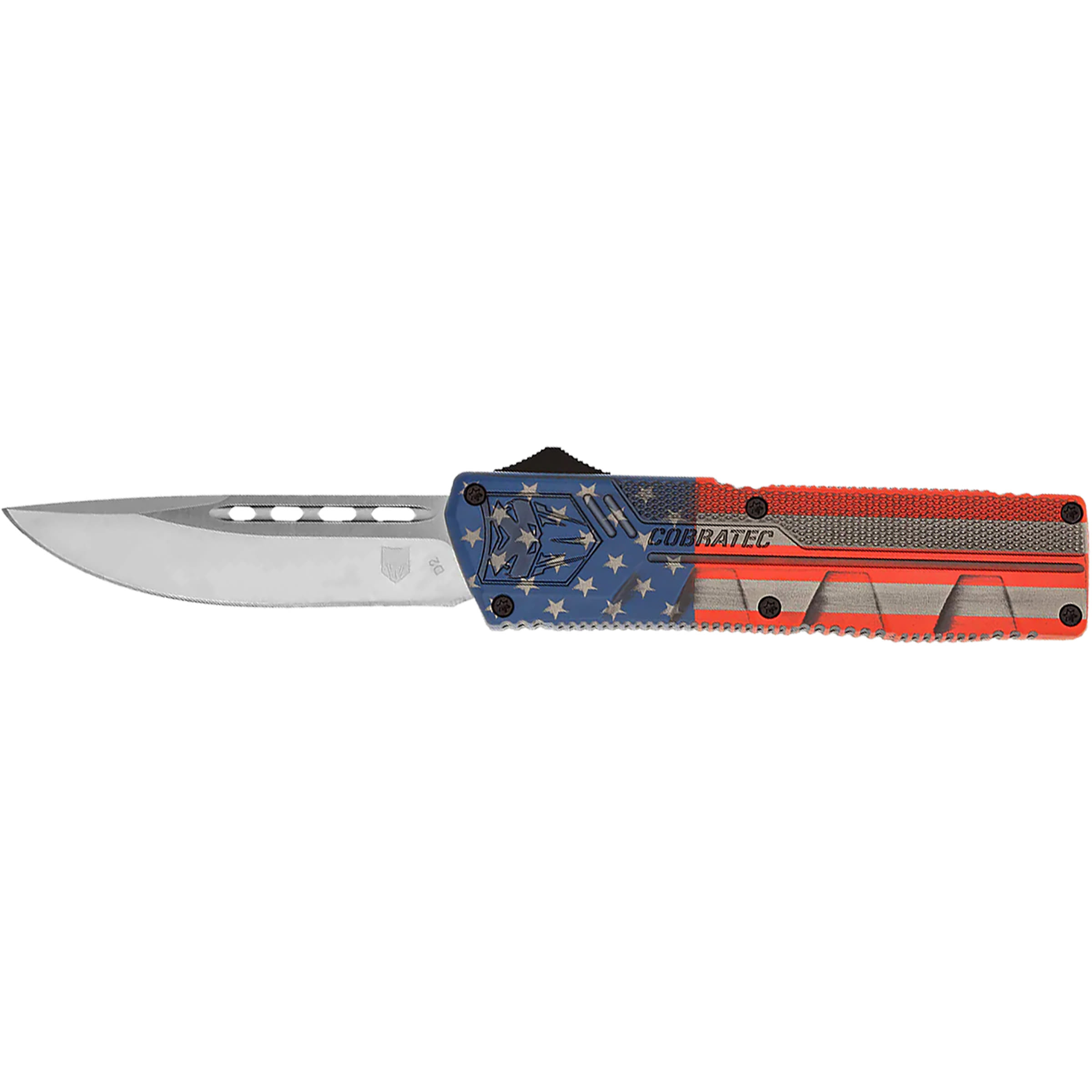 Cobratec American Flag Lightweight Otf Automatic Knife 3.25