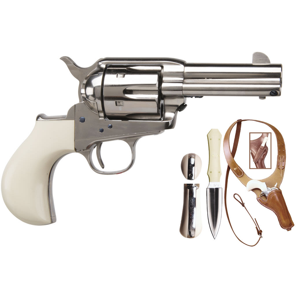 Cimarron Doc Holliday Set .45LC 3.5 Revolver With Knife & Holster