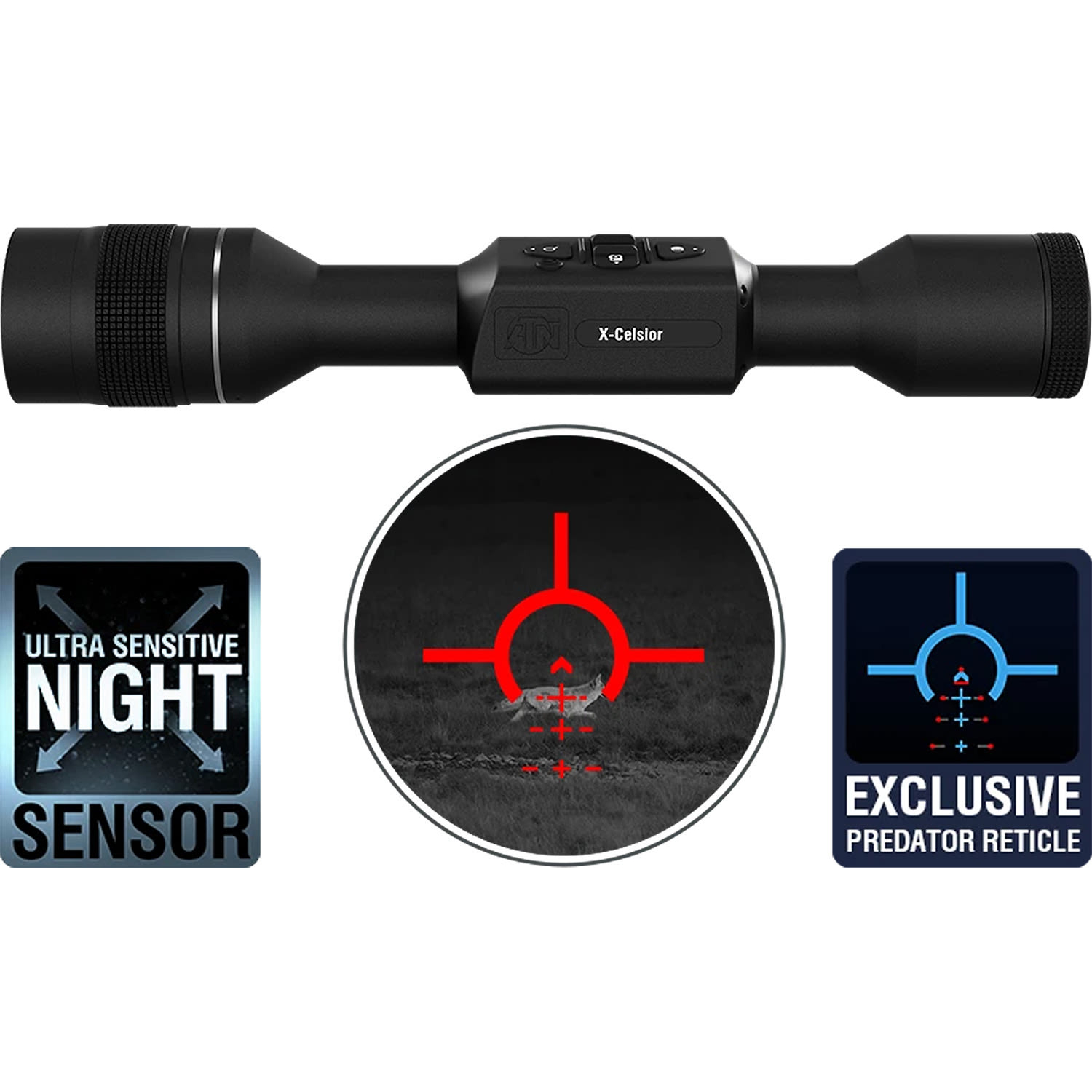 Atn X-celsior 5-15X Night Vision Riflescope Black 30MM