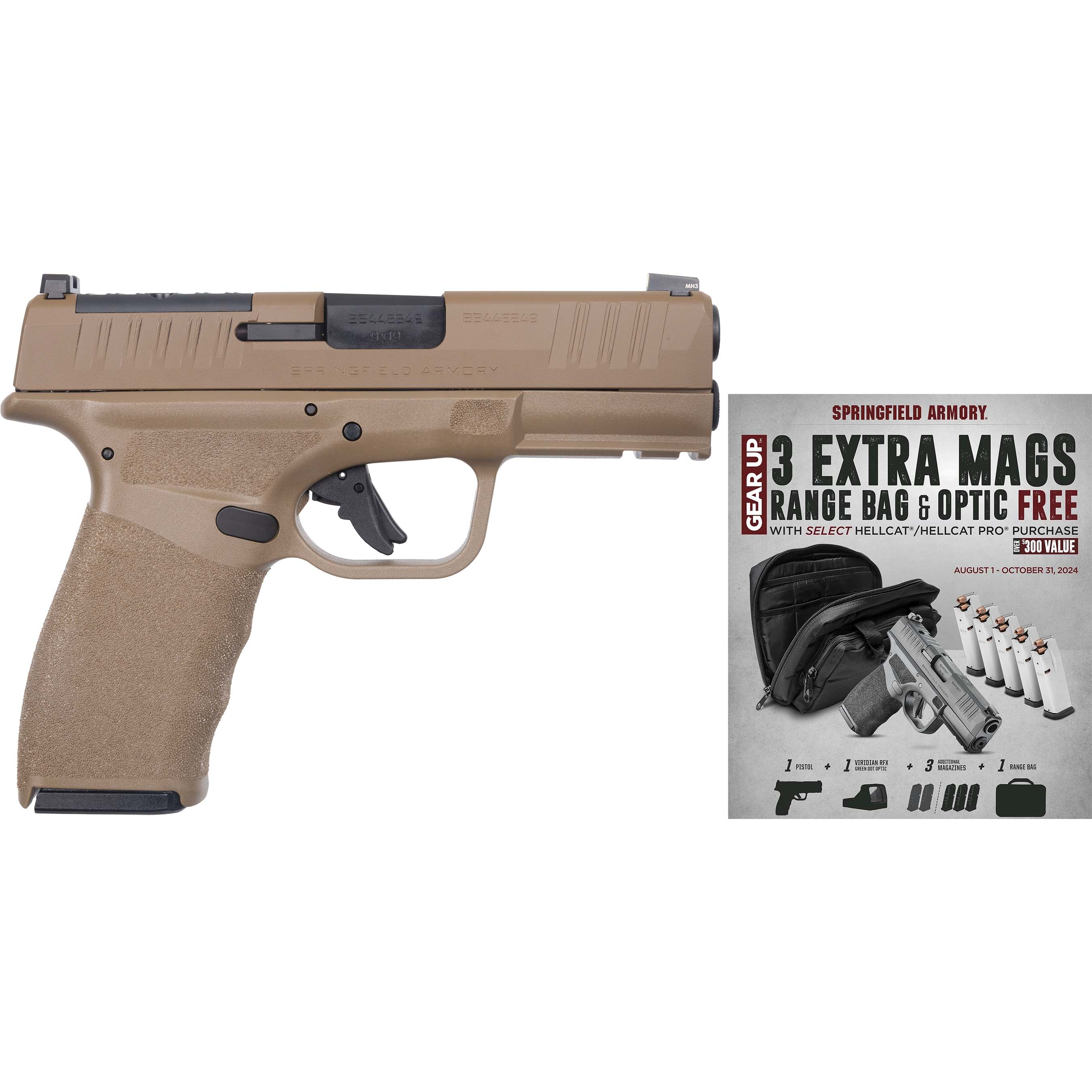 Springfield Hellcat Pro 9MM 10+1 Optics Ready