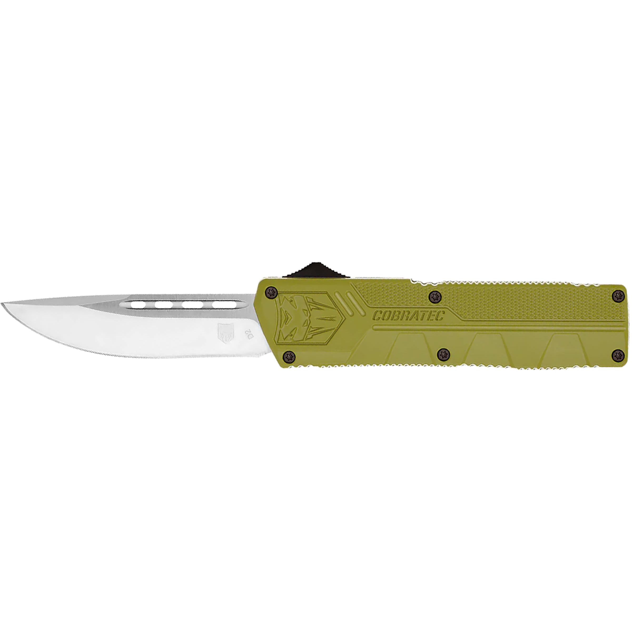 Cobratec Lightweight Otf Drop Point Knife Od Green 3.25