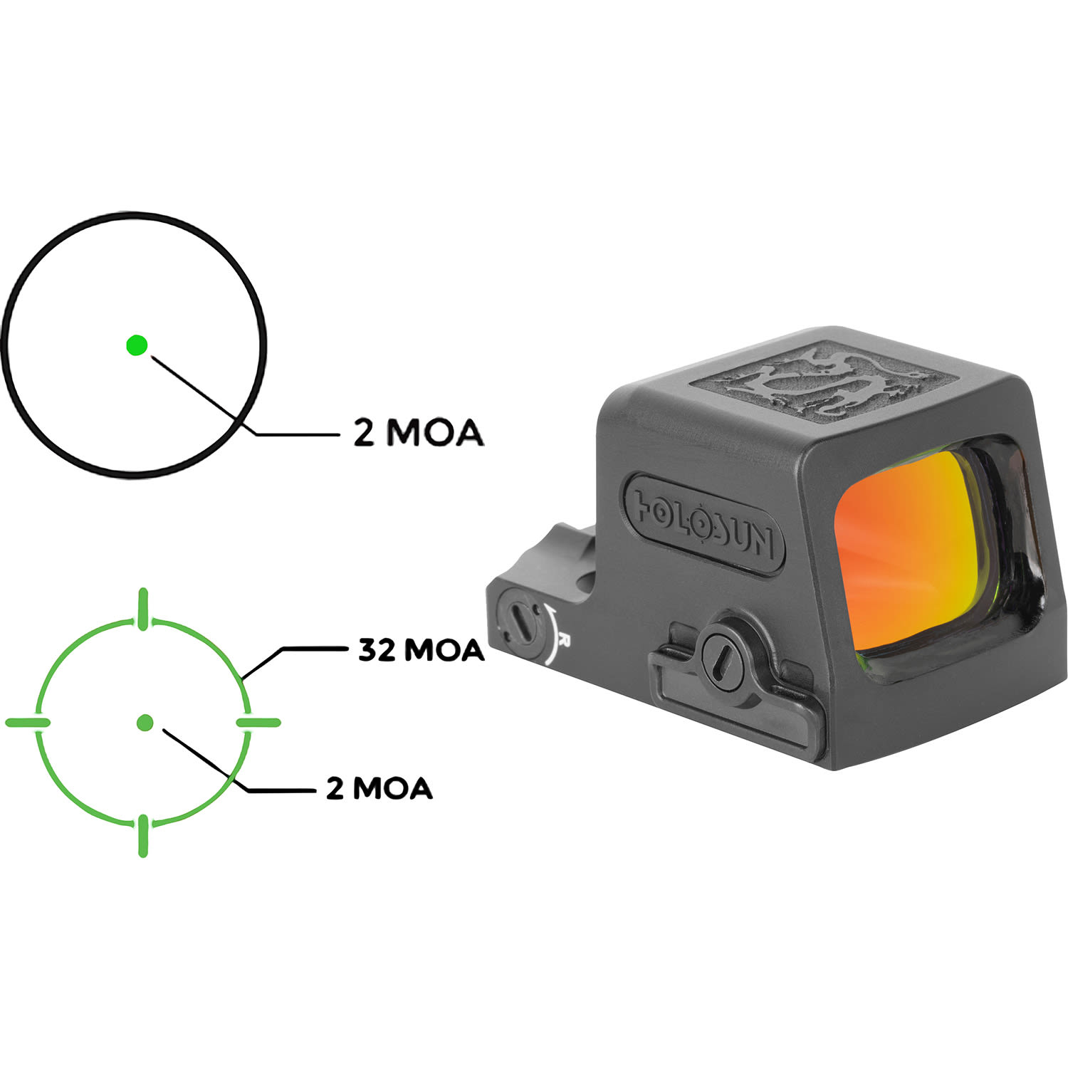 Holosun Ronin Eps Carry Green Dot Enclosed Red Dot Sight