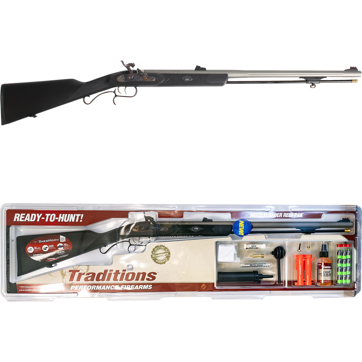 Traditions Shedhorn Redi-pak 50 Caliber Muzzleloader 26 Barrel