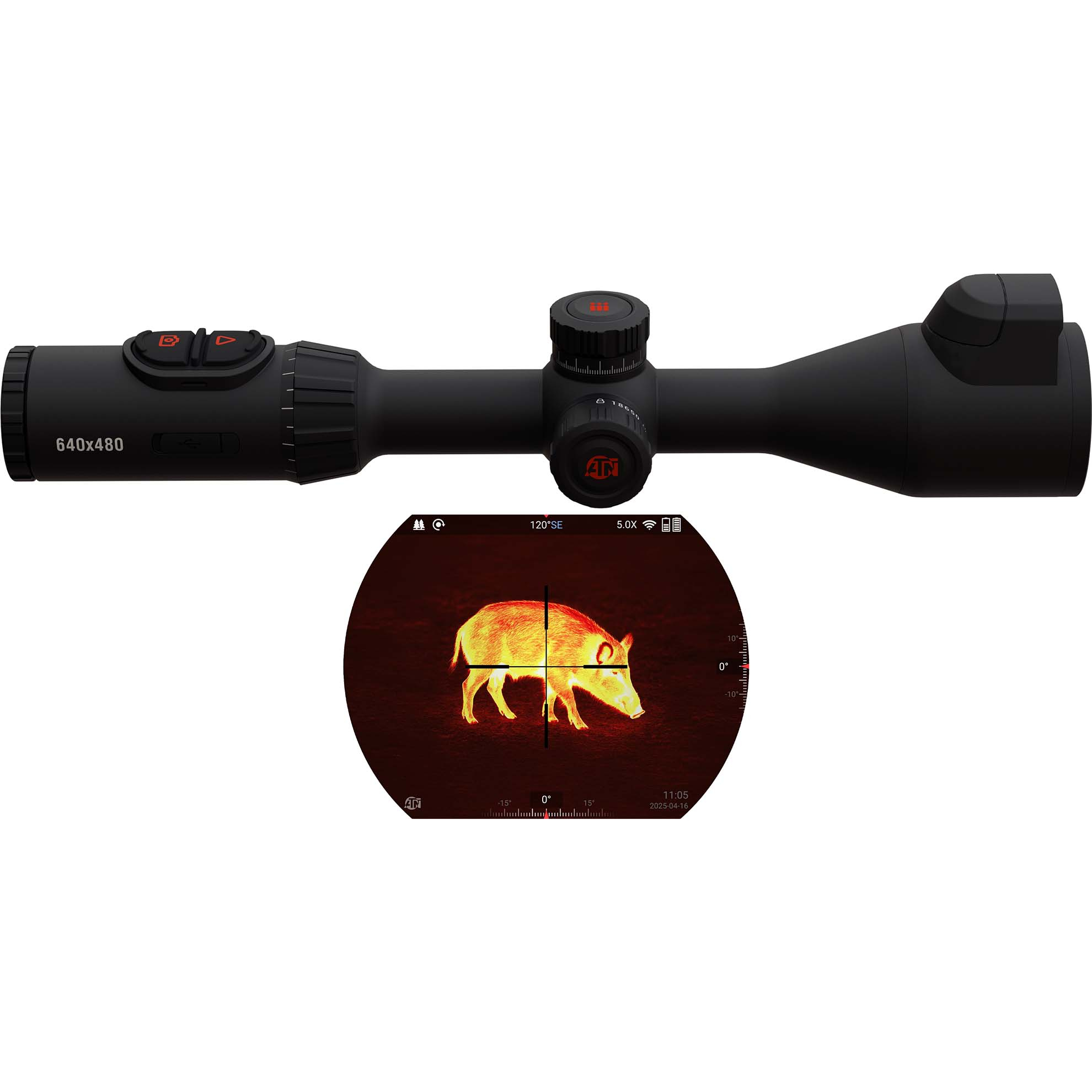 Atn Thor 6 Elite Thermal Riflescope 3-24X 640512 Built-in Lrf