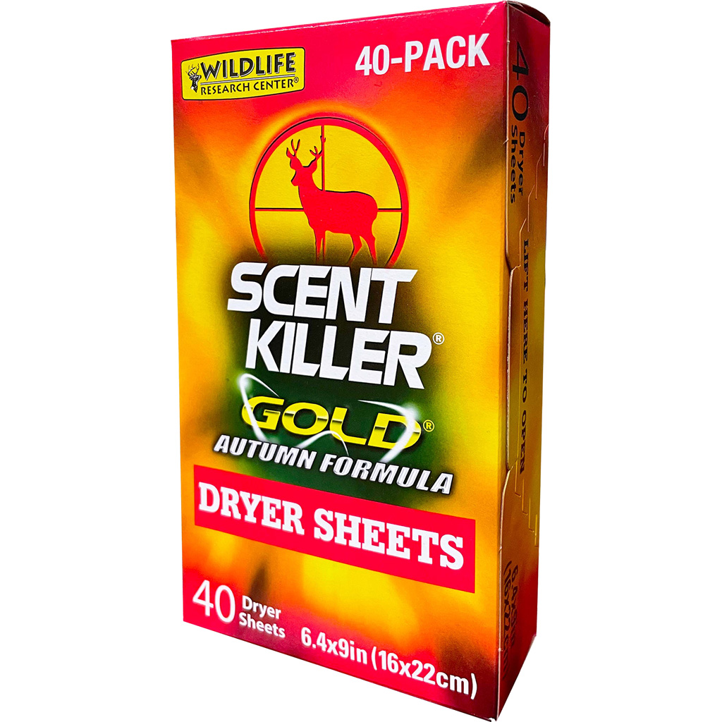 Wildlife Research Scent Killer Gold Dryer Sheets Autumn Formula 40 Pack