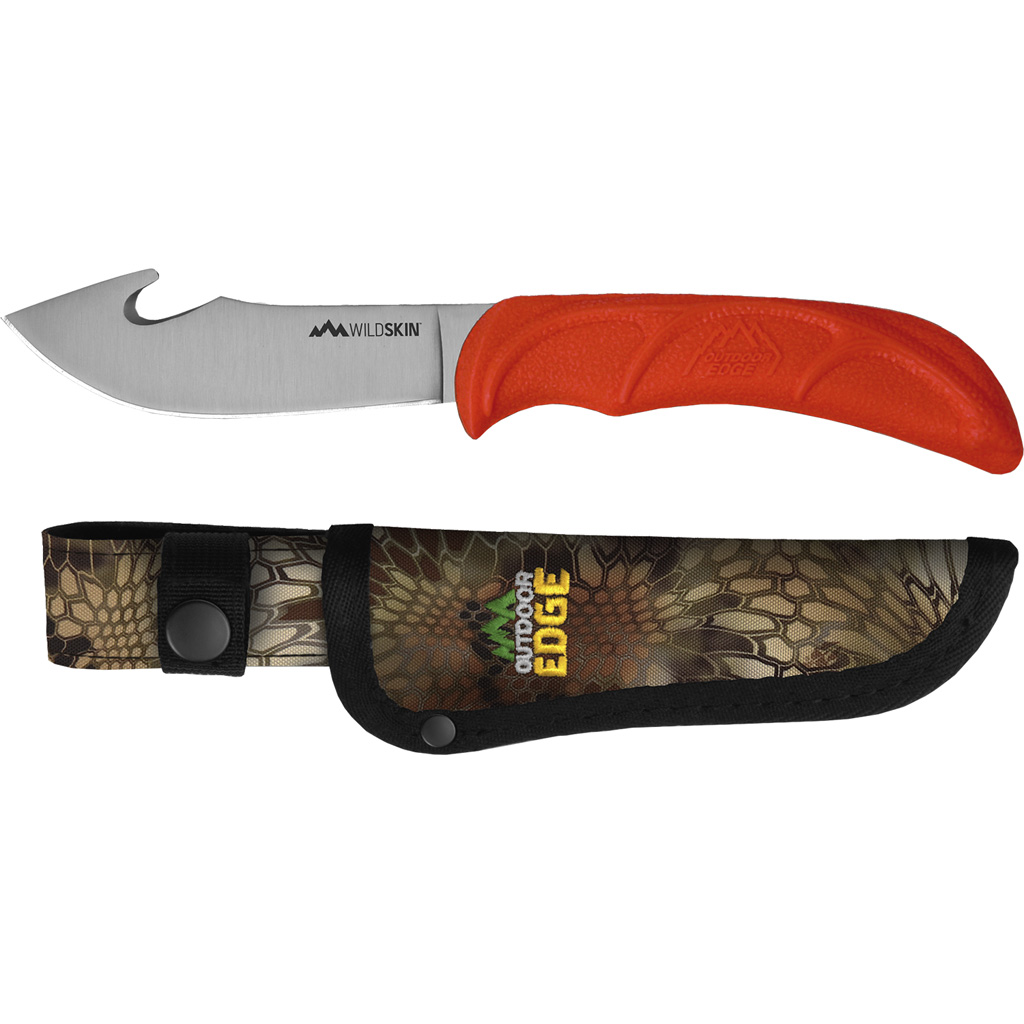 Outdoor Edge Wildskin Gut-hook Skinner Knife With Mossy Oak Sheath