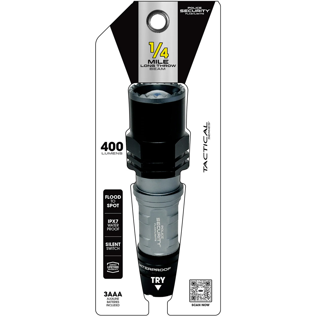 Police Security Long Throw Flashlight 400 Lumen 1/4 Mile Beam - Image 3