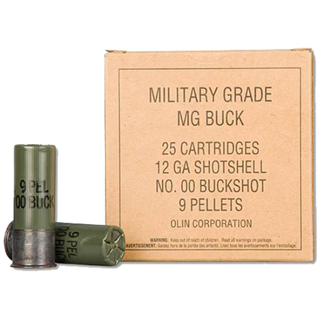 Winchester Military Grade 12 Ga 00 Buckshot 25 Rd