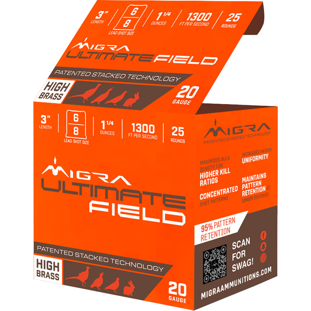 Migra Staxd Ultimate Field 20 Ga 3 25 Rd Shotgun Ammo
