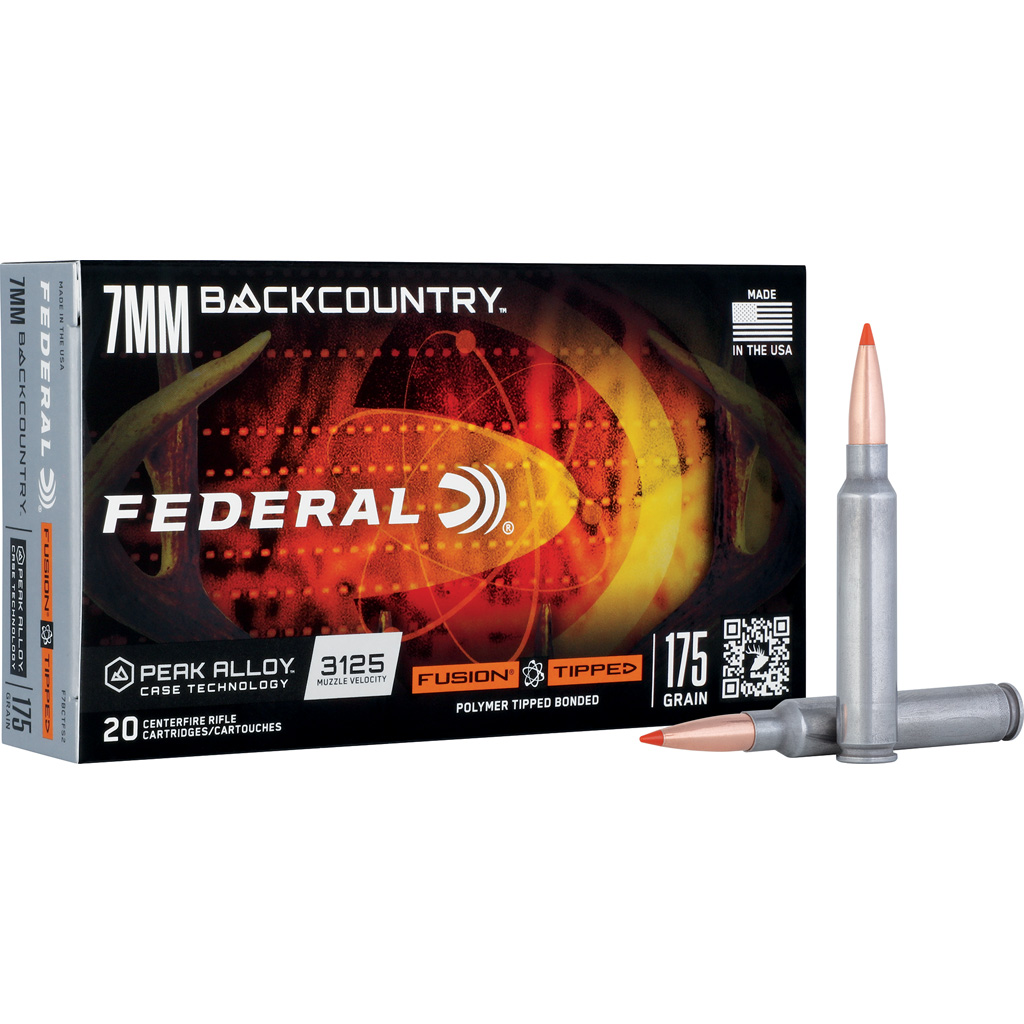 Federal Fusion 7MM Backcountry 175GR Fusion Tipped Ammo 20RD