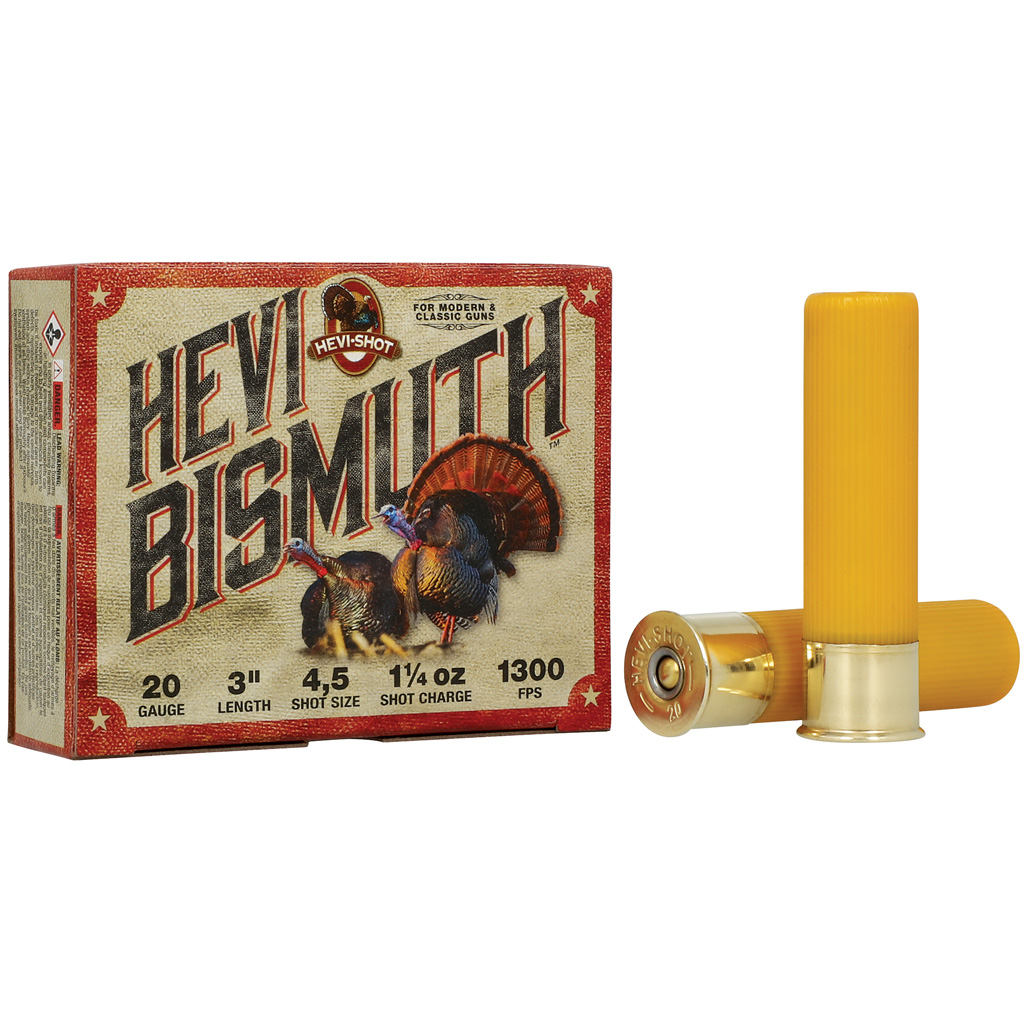 Hevi-shot Hevi-bismuth Turkey Load 20GA 3IN 1-1/4OZ 4 & 5 Shot 5 Rd.