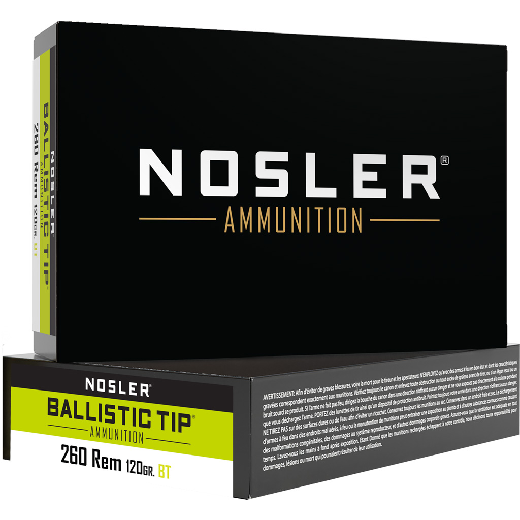 Nosler Ballistic Tip 260 Rem 120 Gr 20 Rd