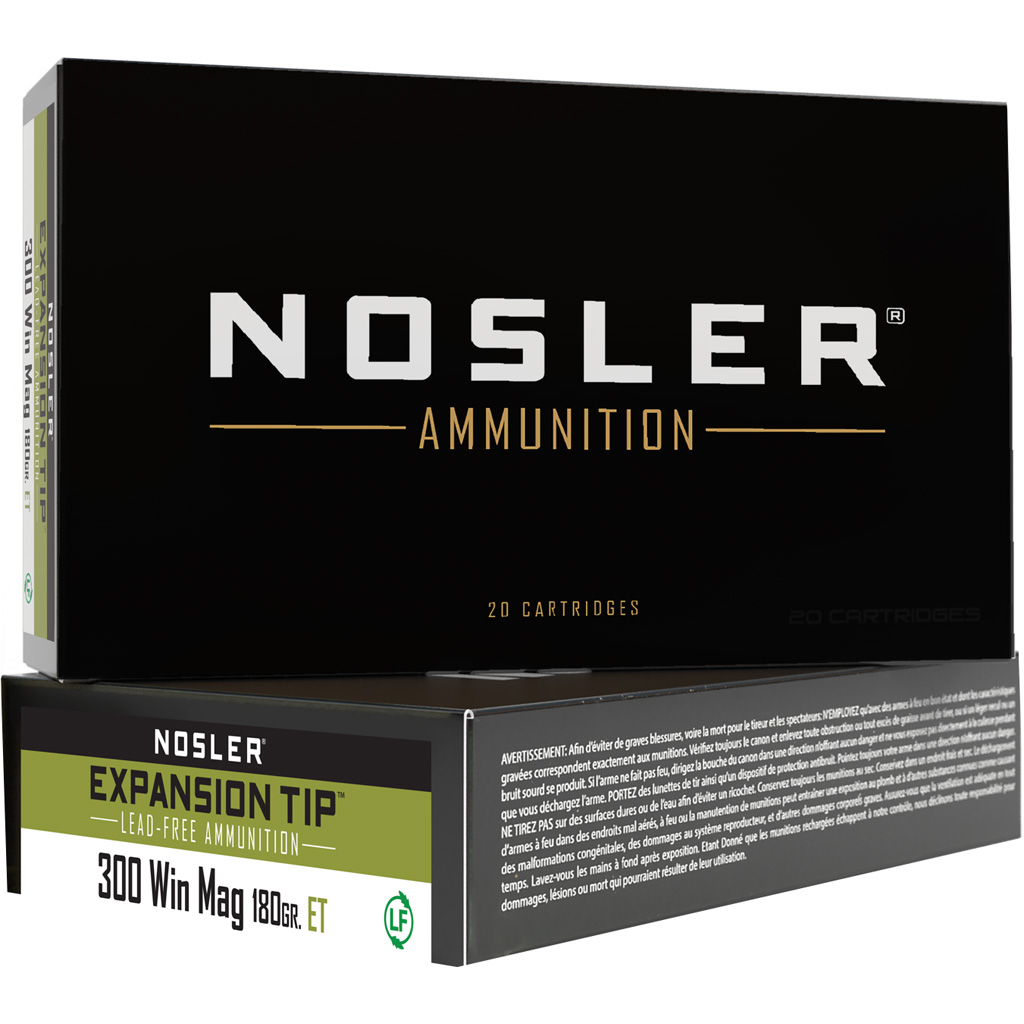Nosler 300 Win. Mag. E-tip 180 Gr. Rifle Ammunition 20 Rd.