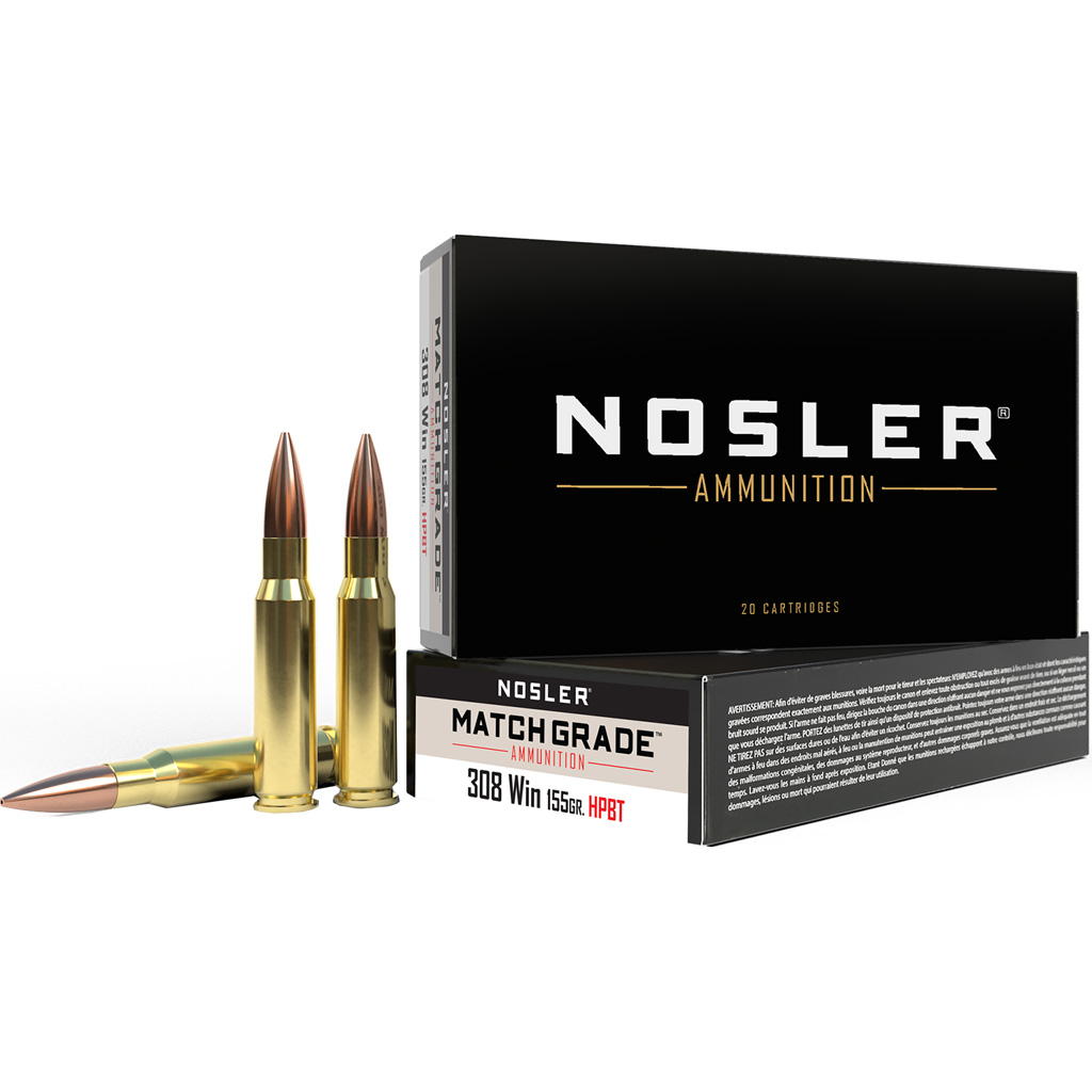 Nosler Match Grade 308 Win 155 Gr 20 Rd