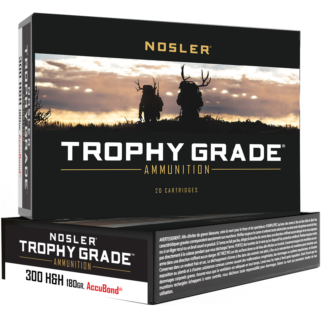 Nosler Trophy Grade 300 H&h 180 Grain Accubond 20 Rounds