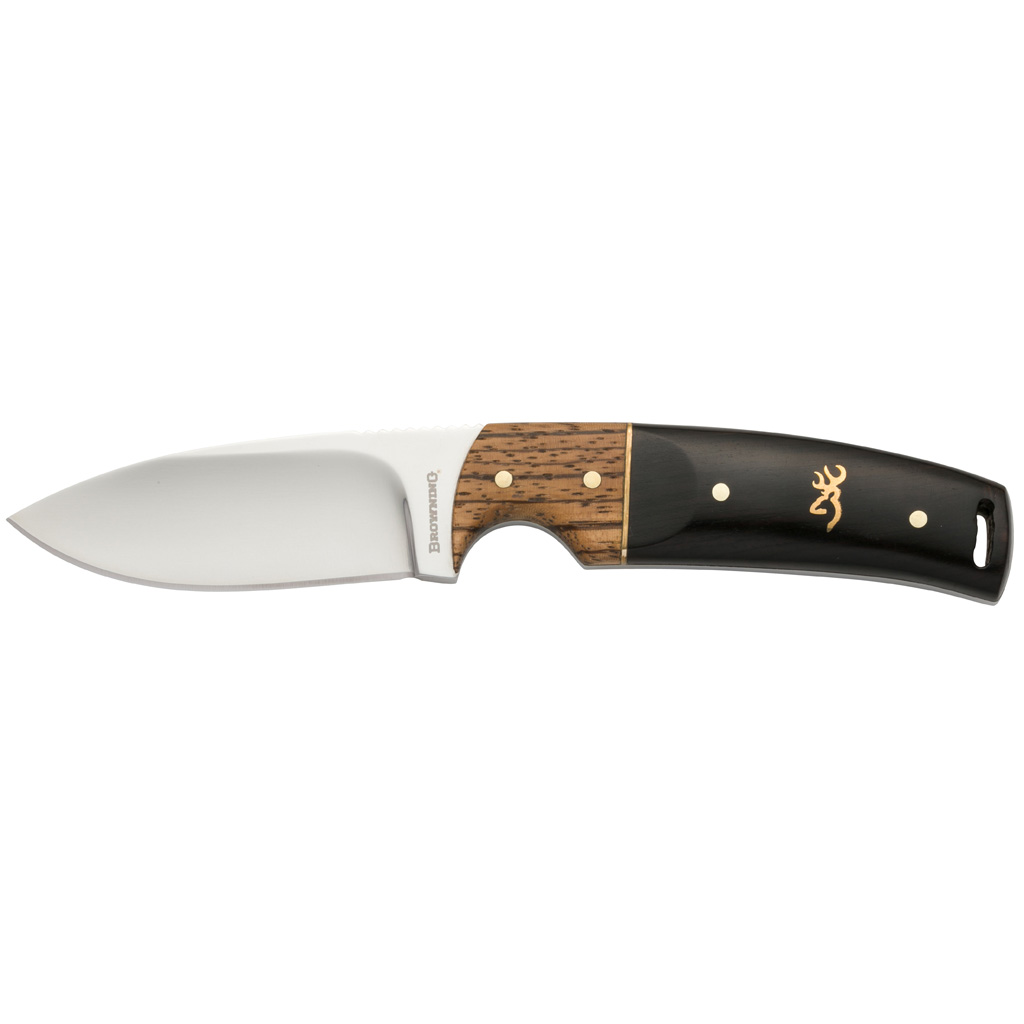 Browning Buckmark Hunter Folding Knife With Leather Sheath