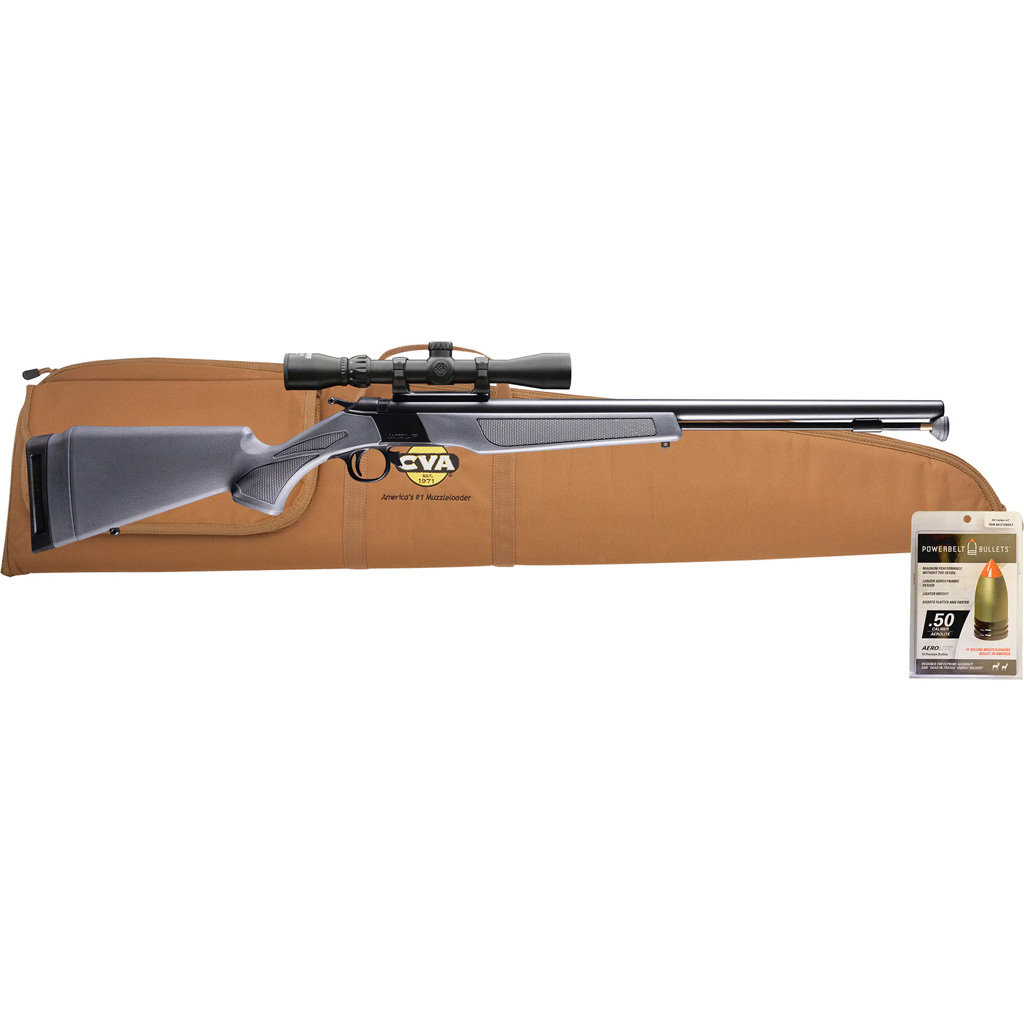 Cva Wolf V2 Muzzleloader Package .50 Cal 24 Blued/synthetic With Scope