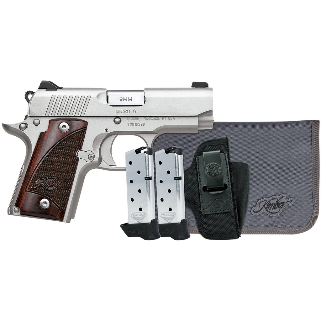 Kimber Micro 9 Rtc Bundle 9MM 7+1 Stainless Steel Rosewood