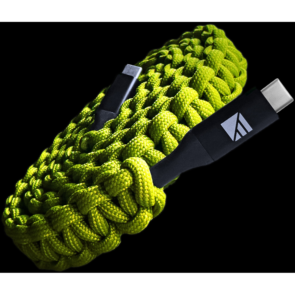 Dark Energy Usb-c to Usb-c Paracord Cable Green - Image 2