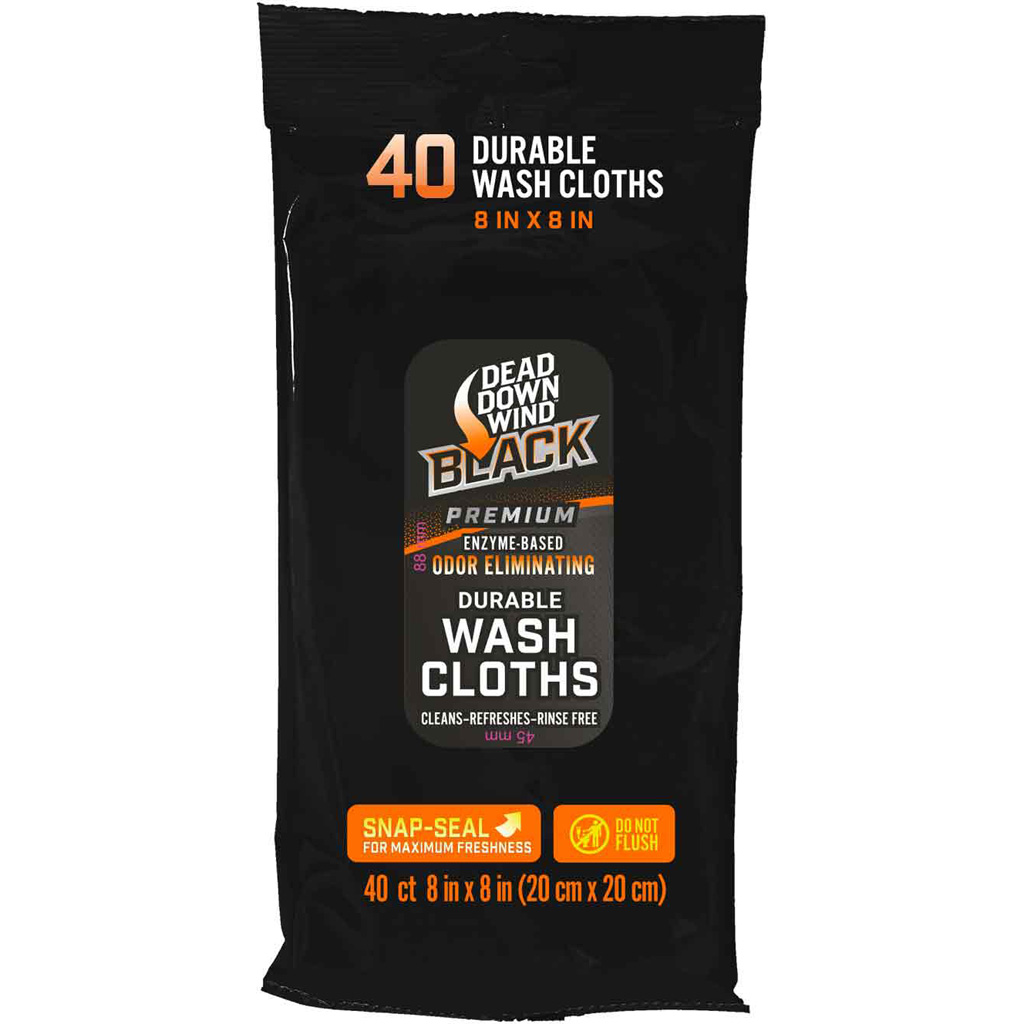 Dead Down Wind Black Premium Field Wash Cloths 40 Count