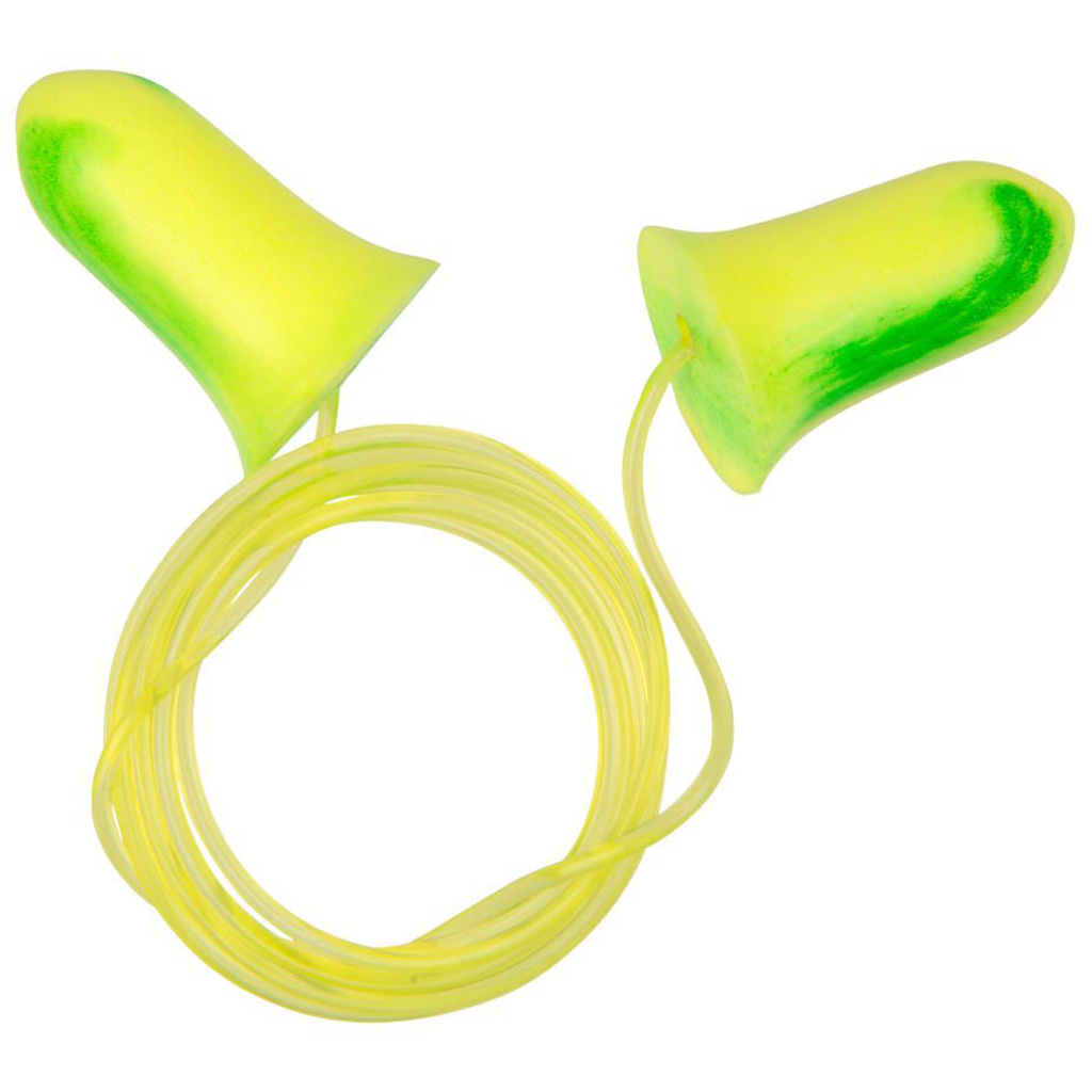Allen Ultrx Tethered Tapered Foam Ear Plugs Yellow Lime 5 Pair