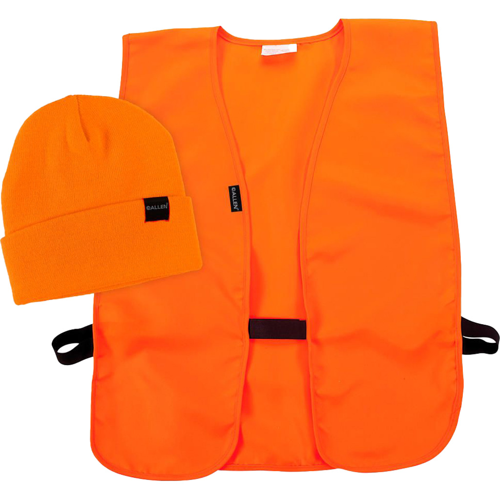 Allen Stocking Cap and Vest Combo Blaze Orange M-xl